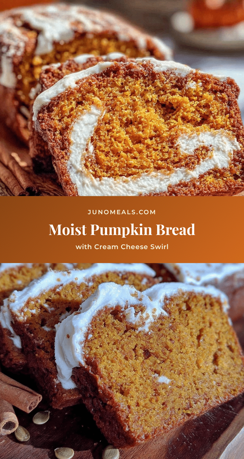 moist pumpkin bread with cream cheese ribbon swirl recipe