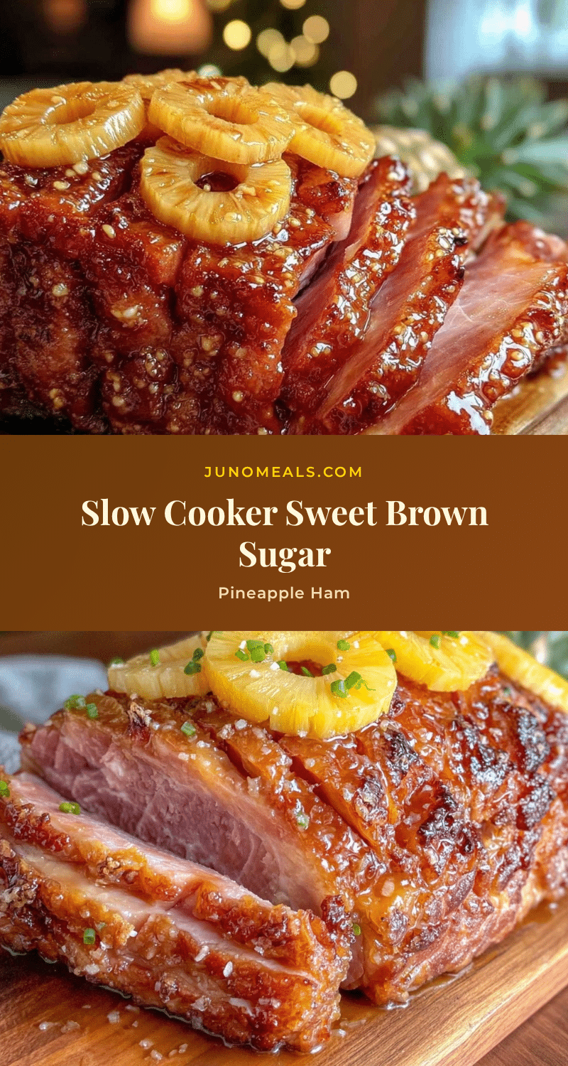 slow cooker brown sugar pineapple ham recipe