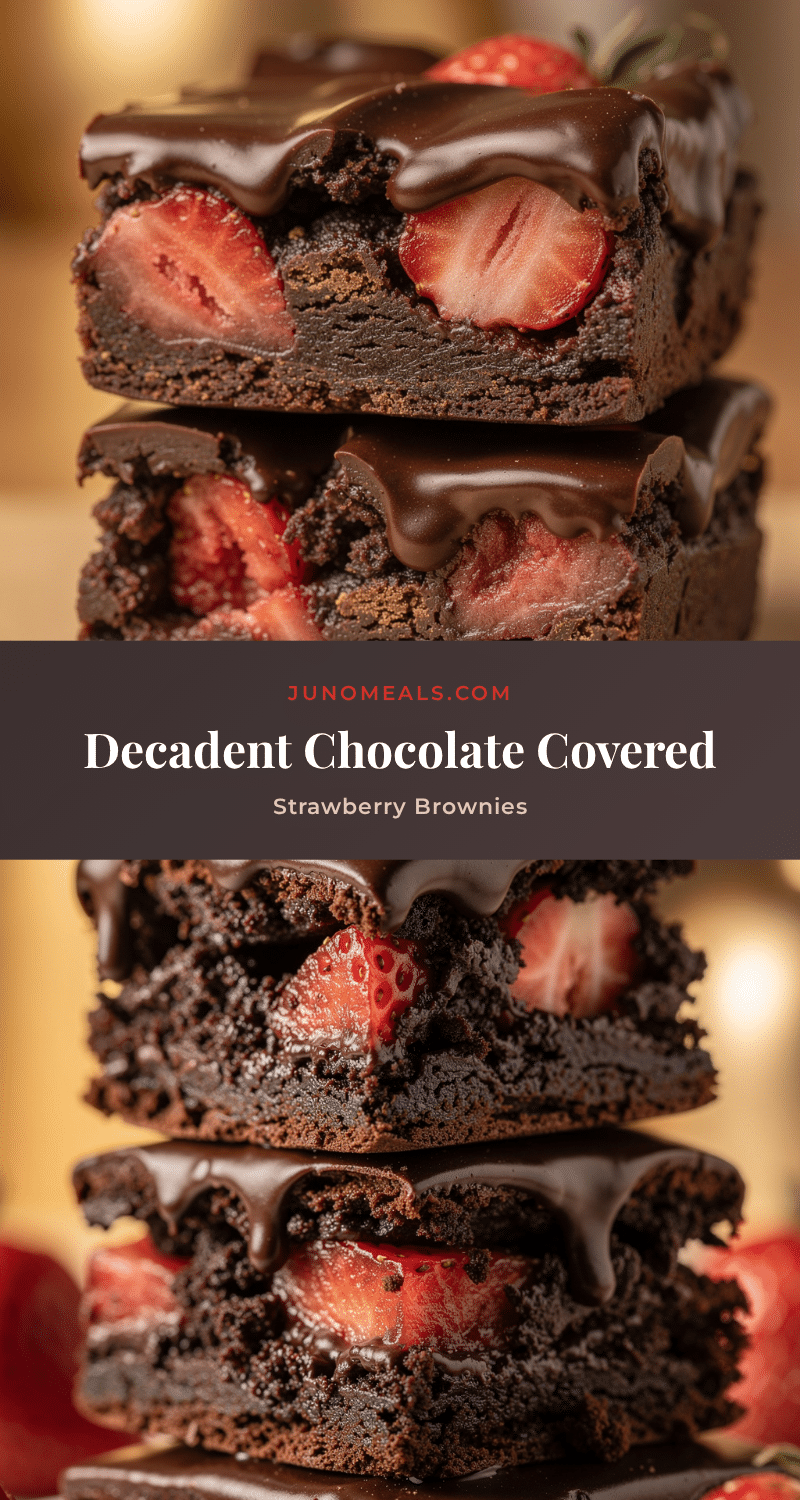 chocolate covered strawberry brownies recipe