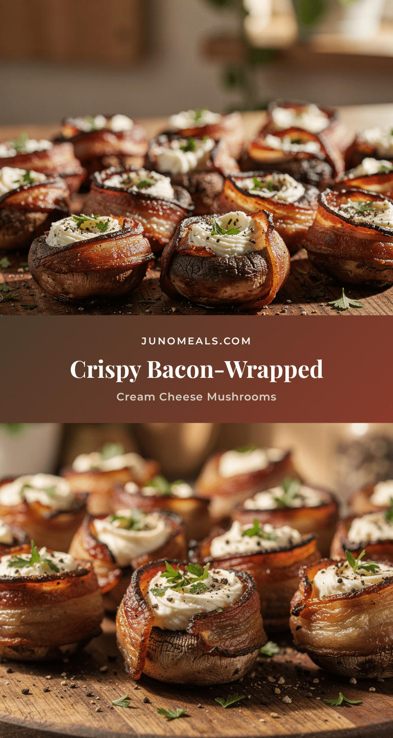 crispy bacon-wrapped stuffed mushrooms recipe