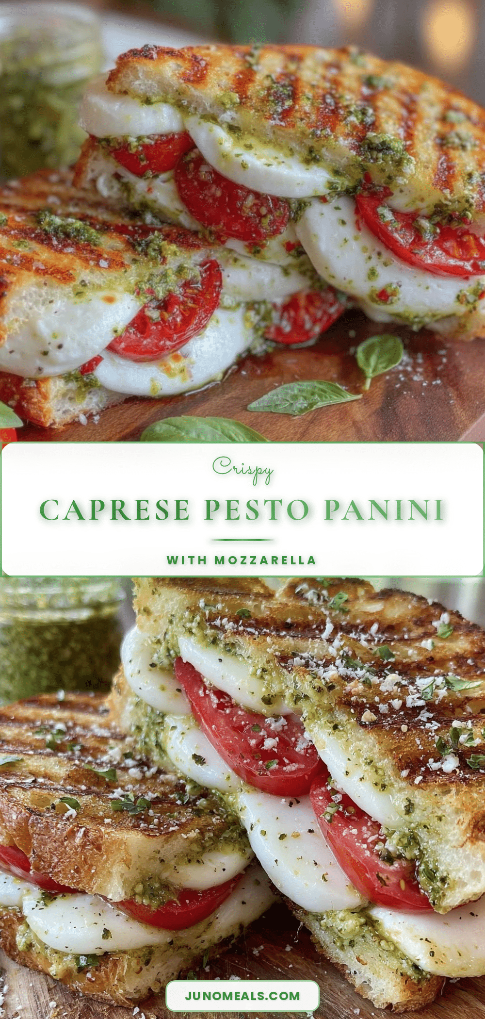 crispy Caprese pesto panini recipe