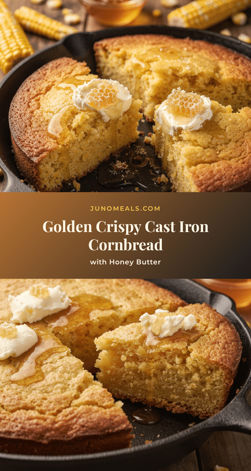 crispy cast iron skillet cornbread recipe