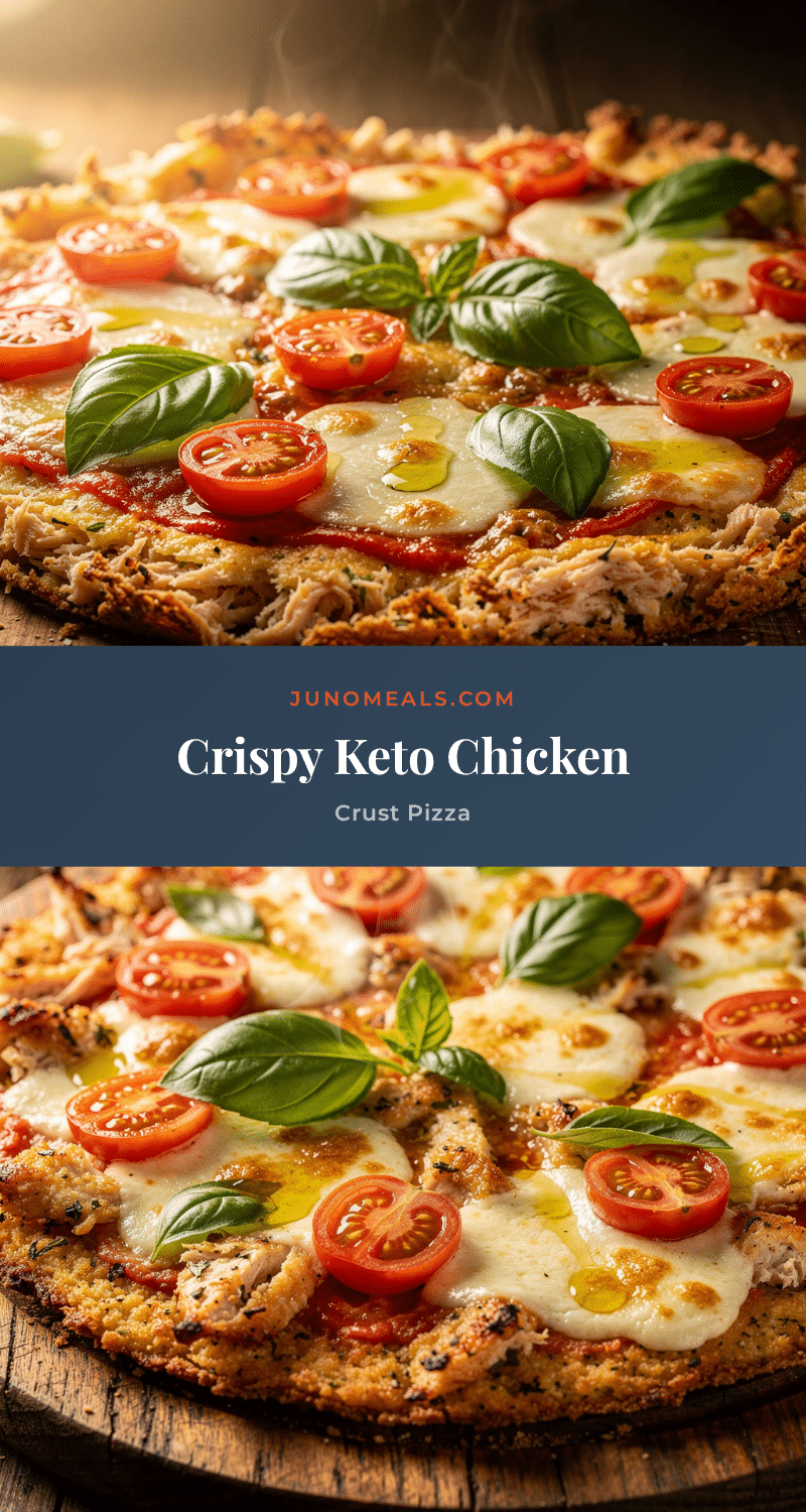 crispy keto chicken crust pizza recipe