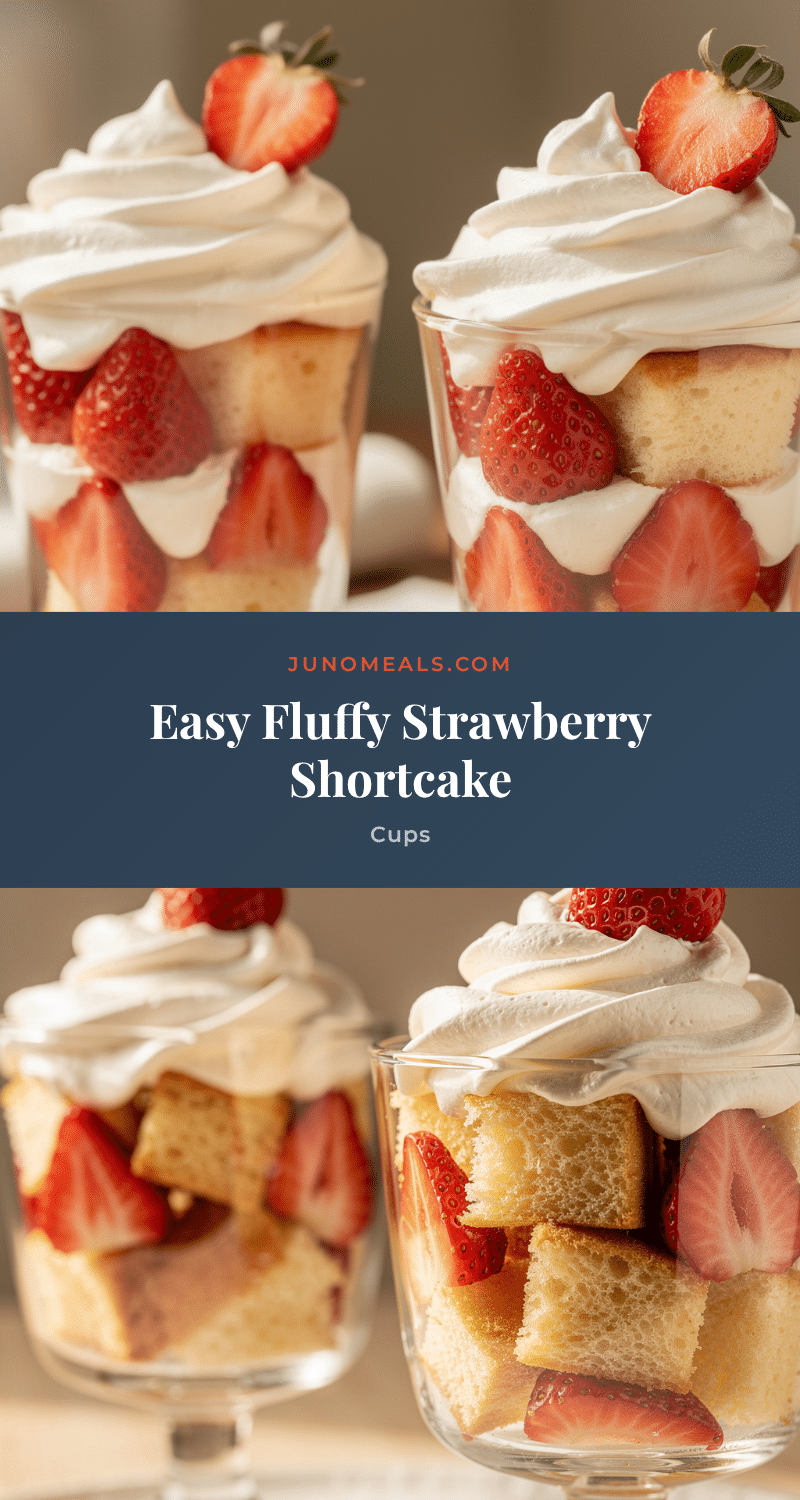easy fluffy strawberry shortcake cups recipe