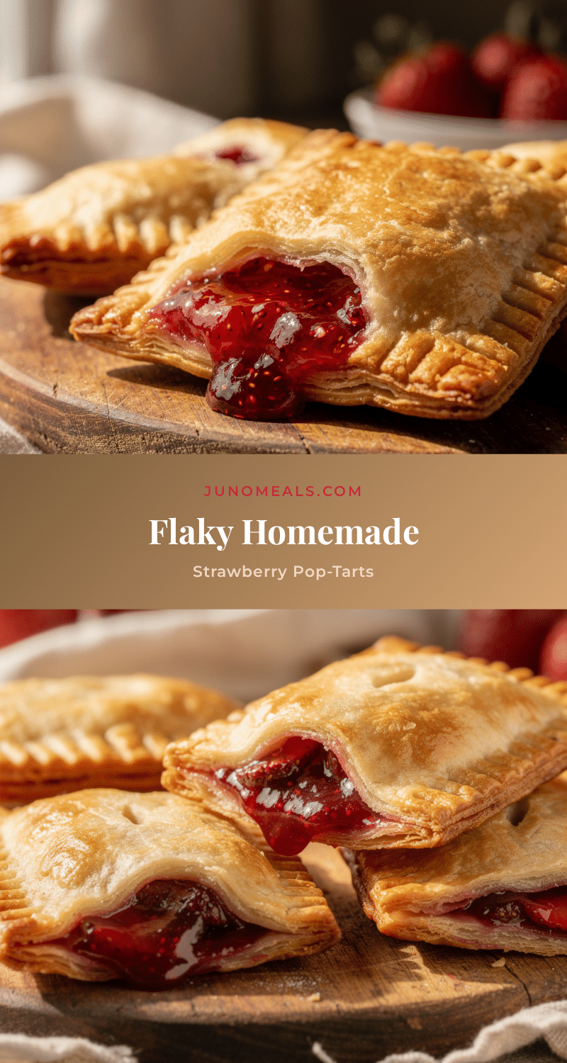 flaky homemade pop-tarts with strawberry filling recipe