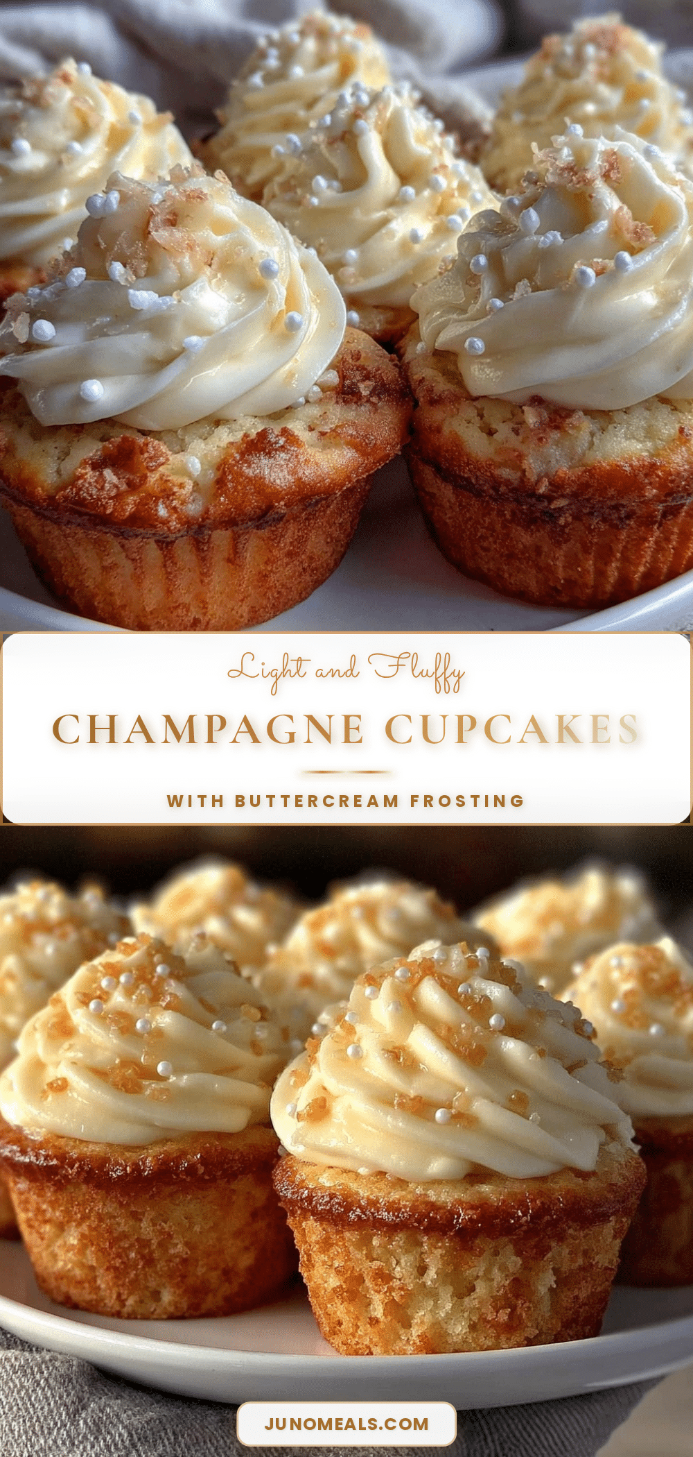 fluffy champagne cupcakes recipe