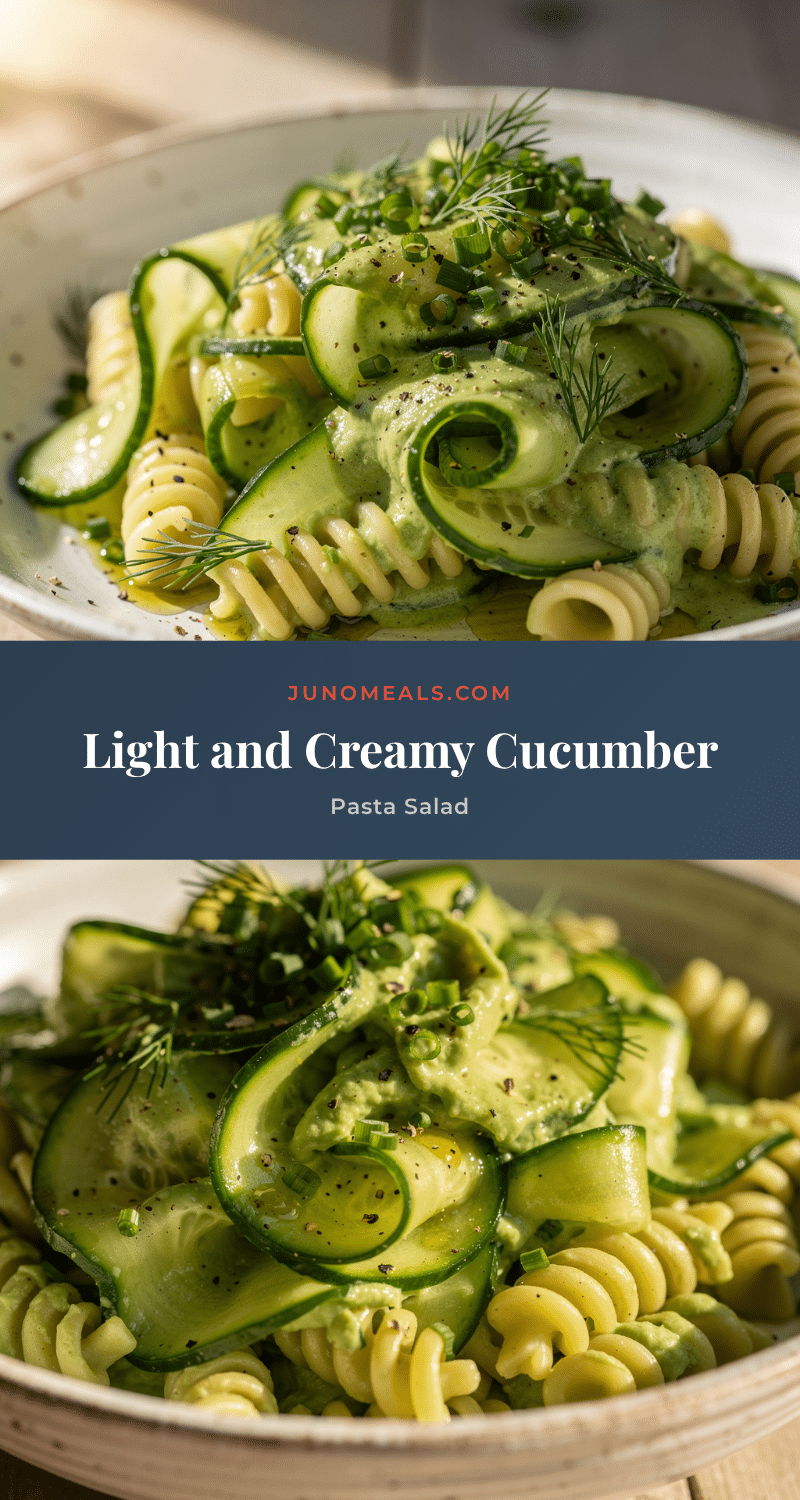 fresh creamy cucumber pasta salad recipe