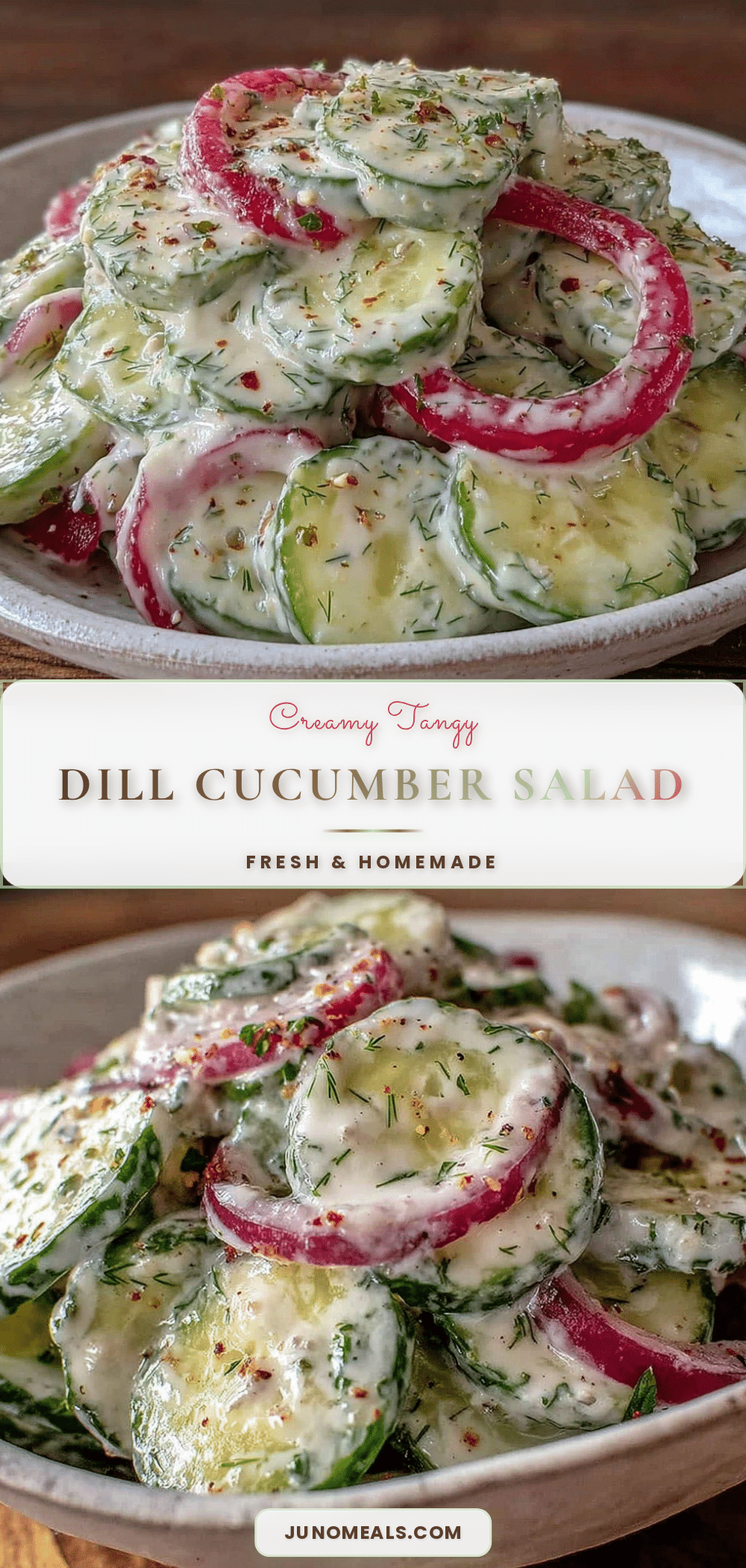 fresh creamy dill cucumber salad recipe