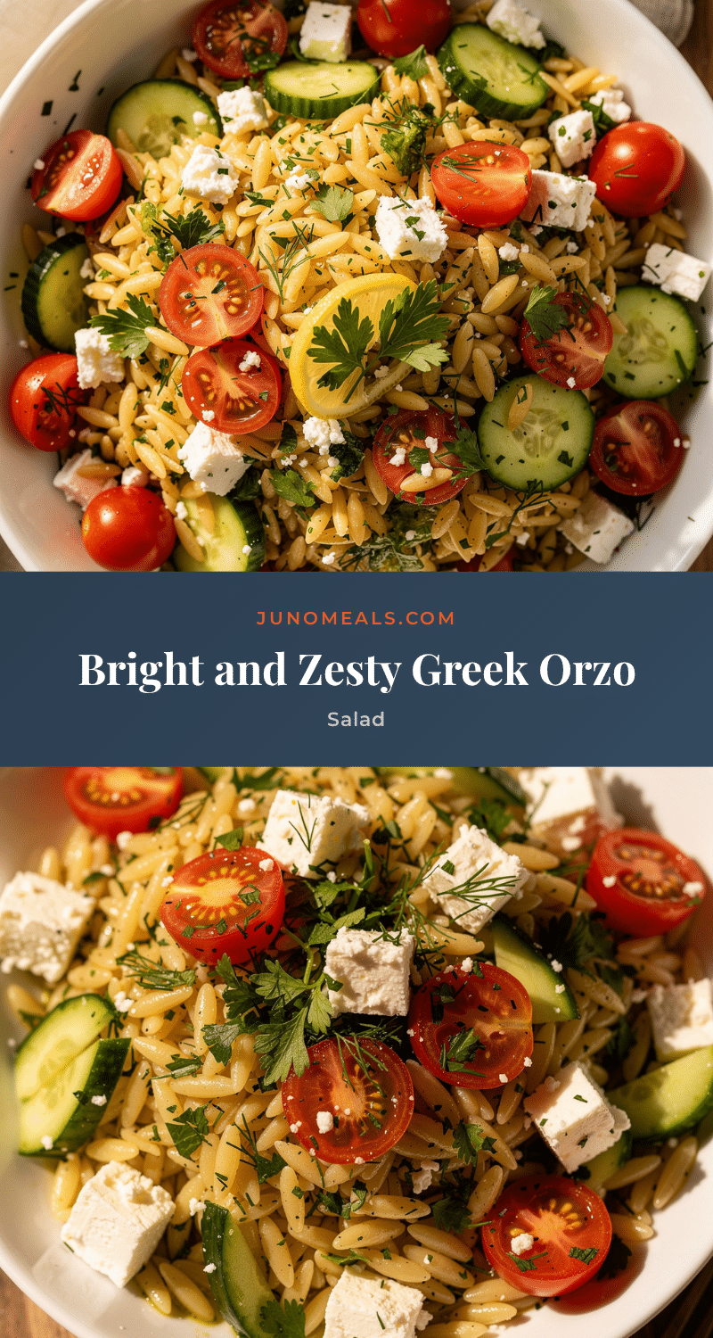 Fresh Greek Orzo Pasta Salad recipe