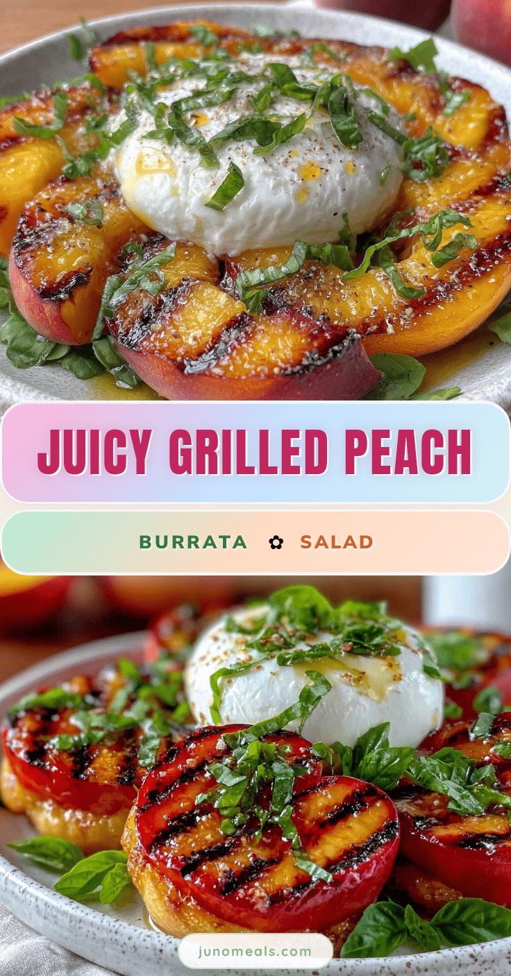 fresh grilled peach burrata salad recipe