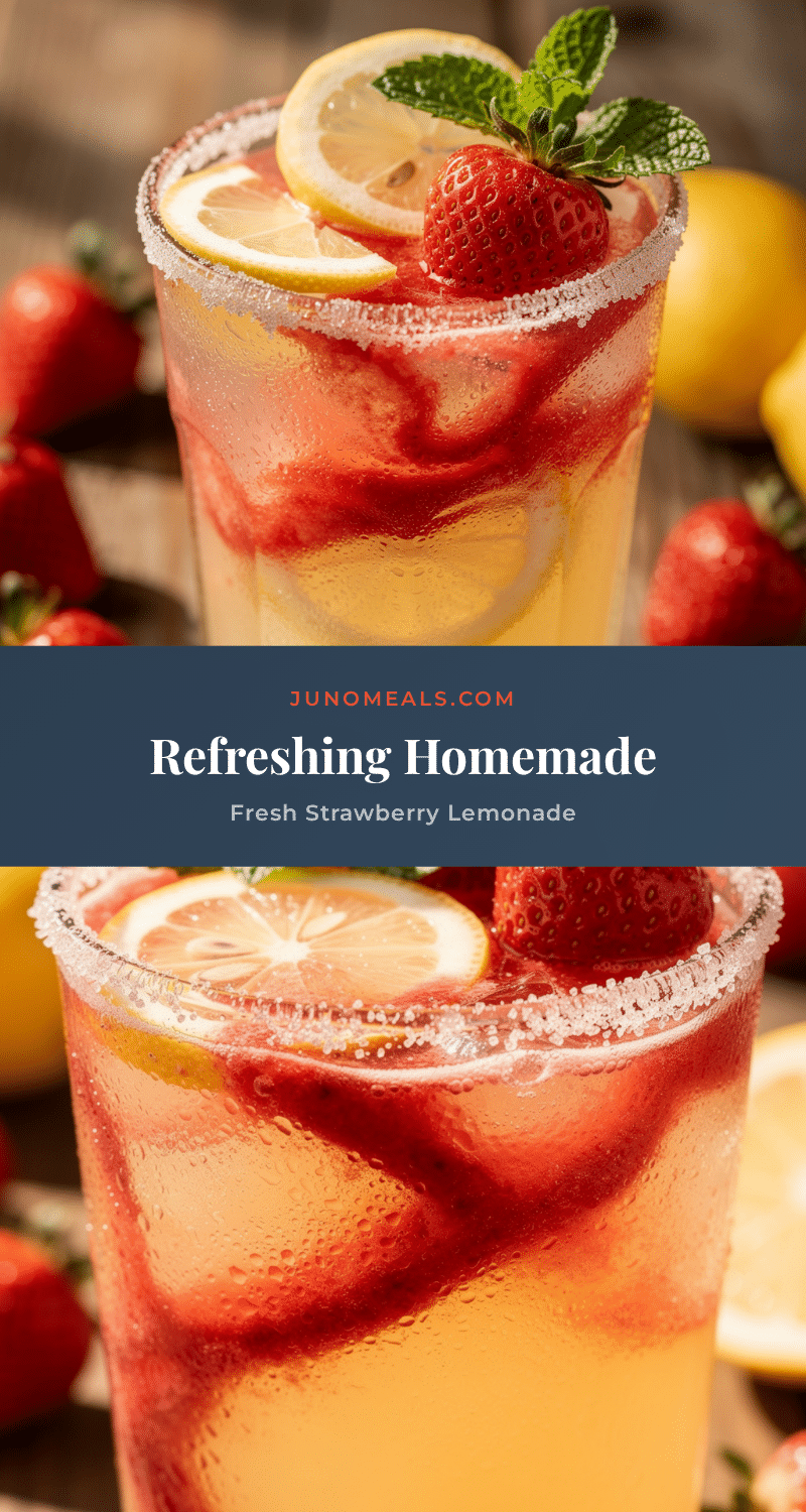 fresh homemade strawberry lemonade recipe