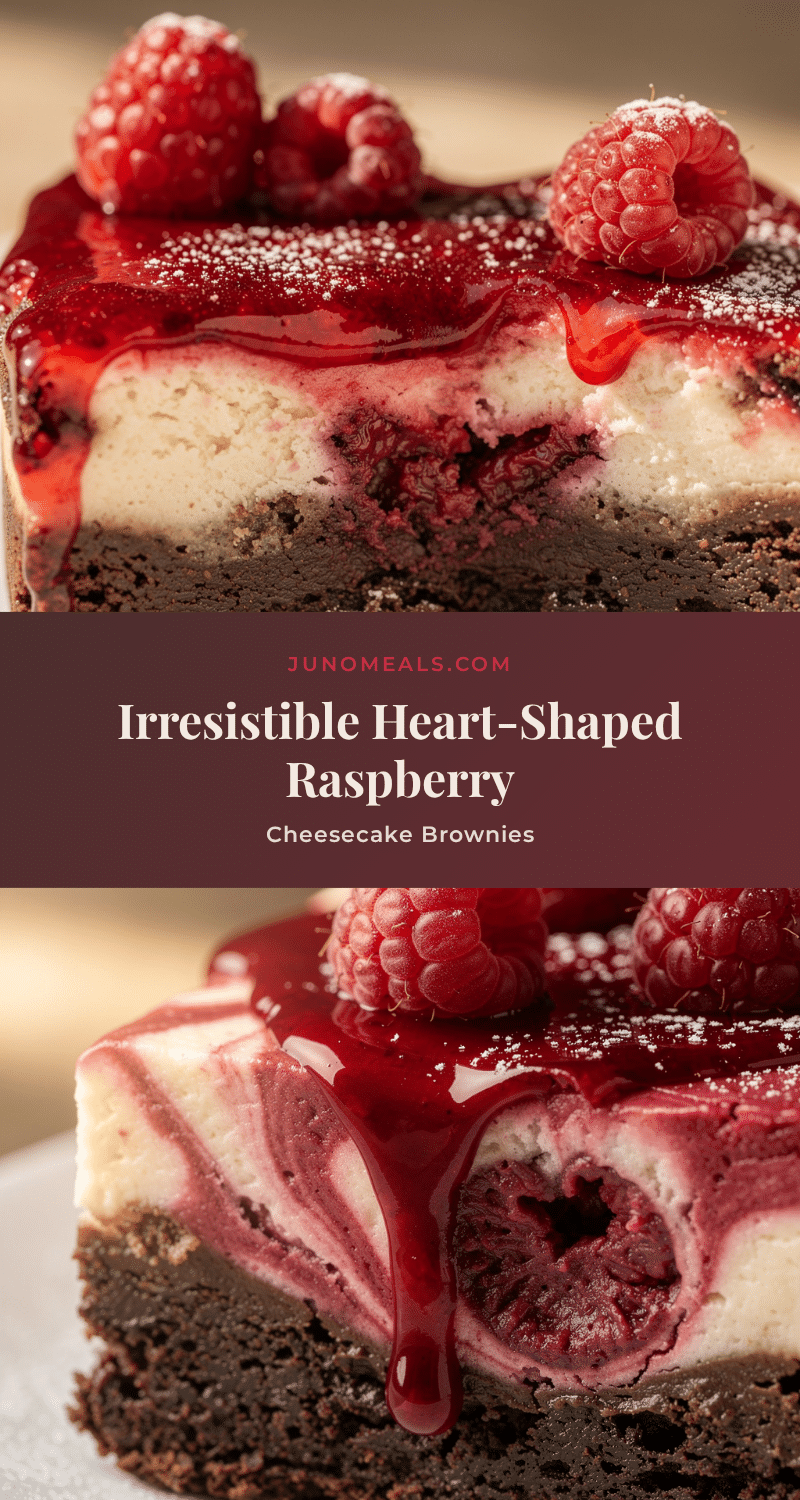 heart-shaped raspberry cheesecake brownies recipe