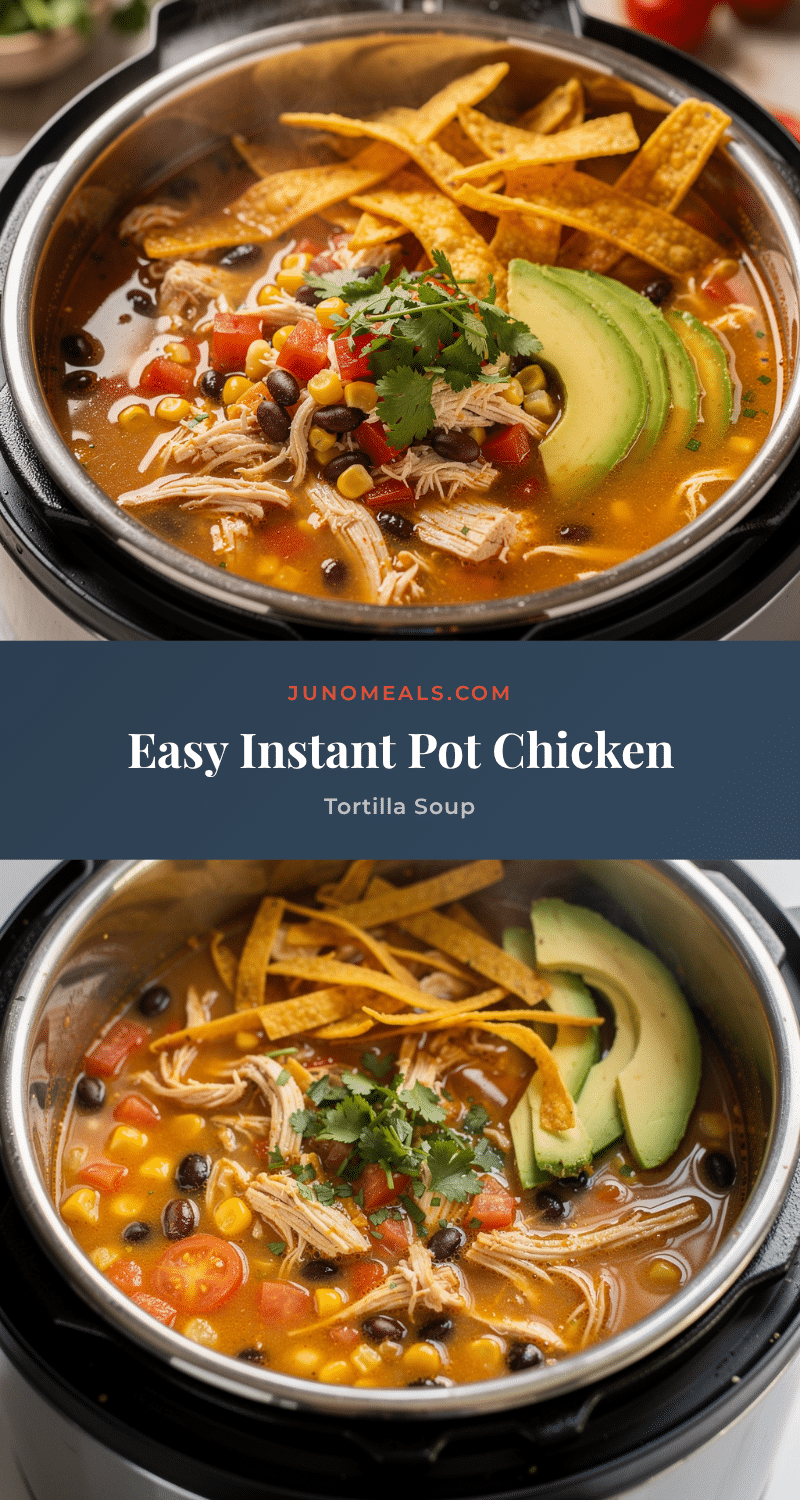 instant pot chicken tortilla soup recipe