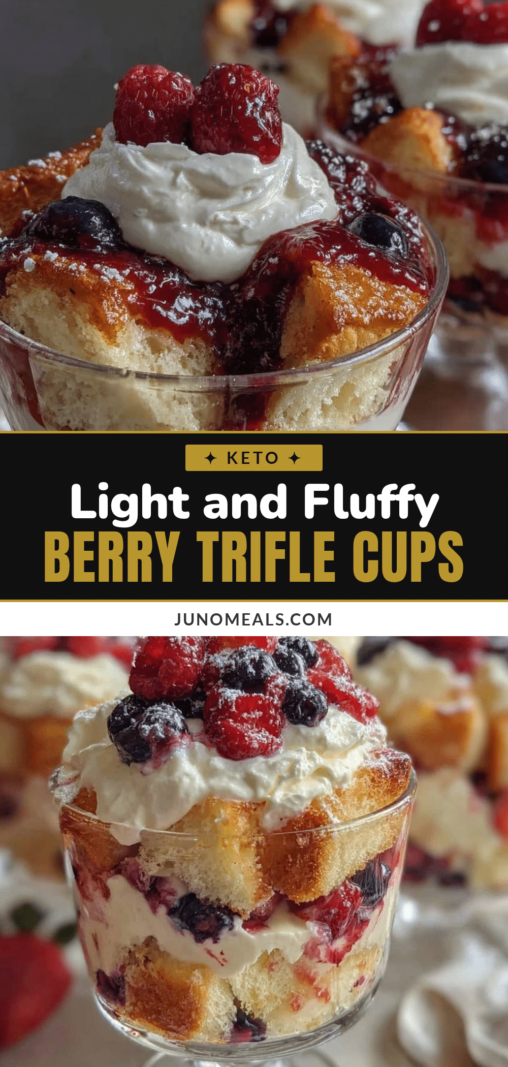 Light and Fluffy Berry Trifle Cups recipe