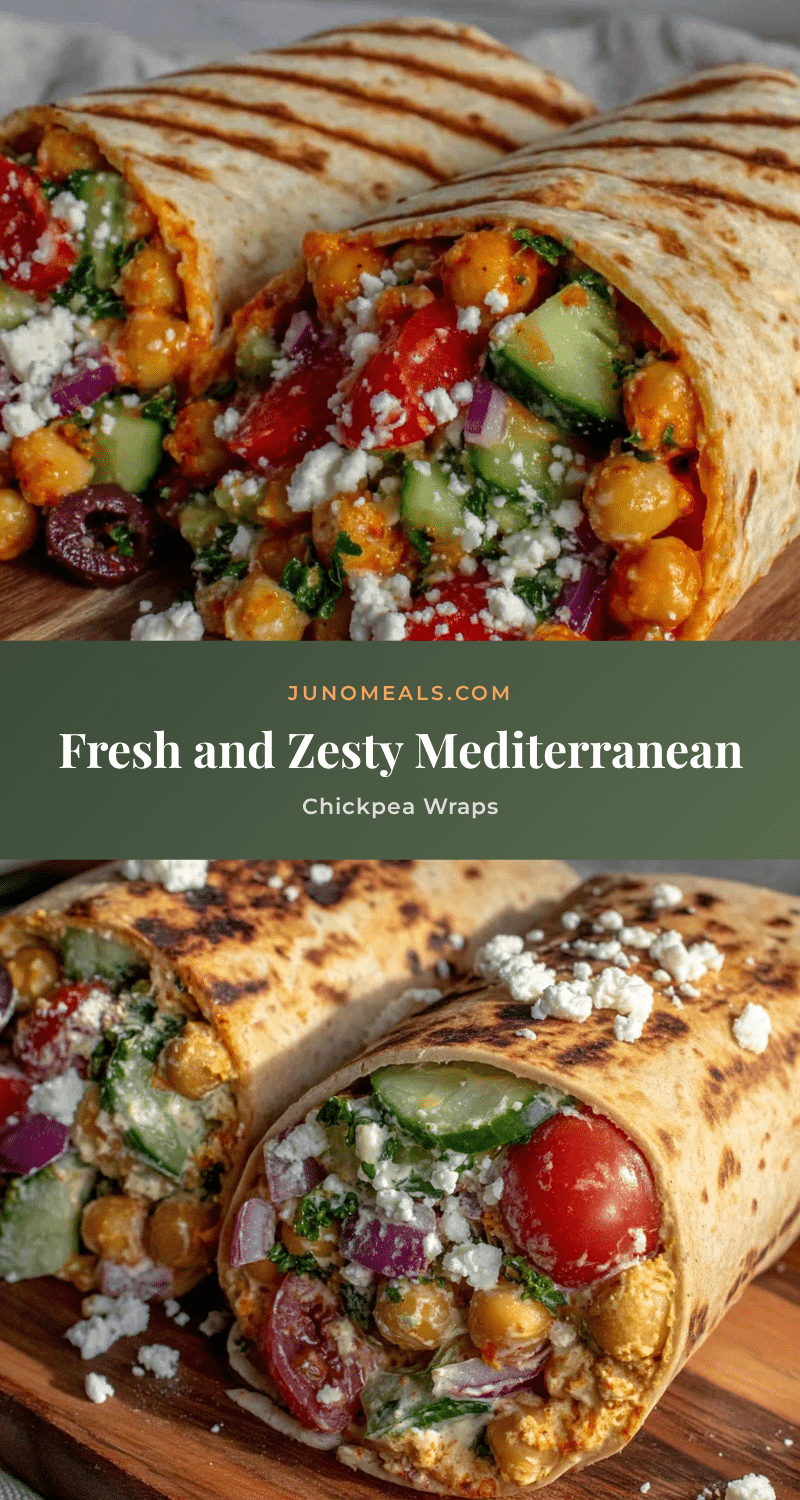 Mediterranean chickpea salad wraps recipe