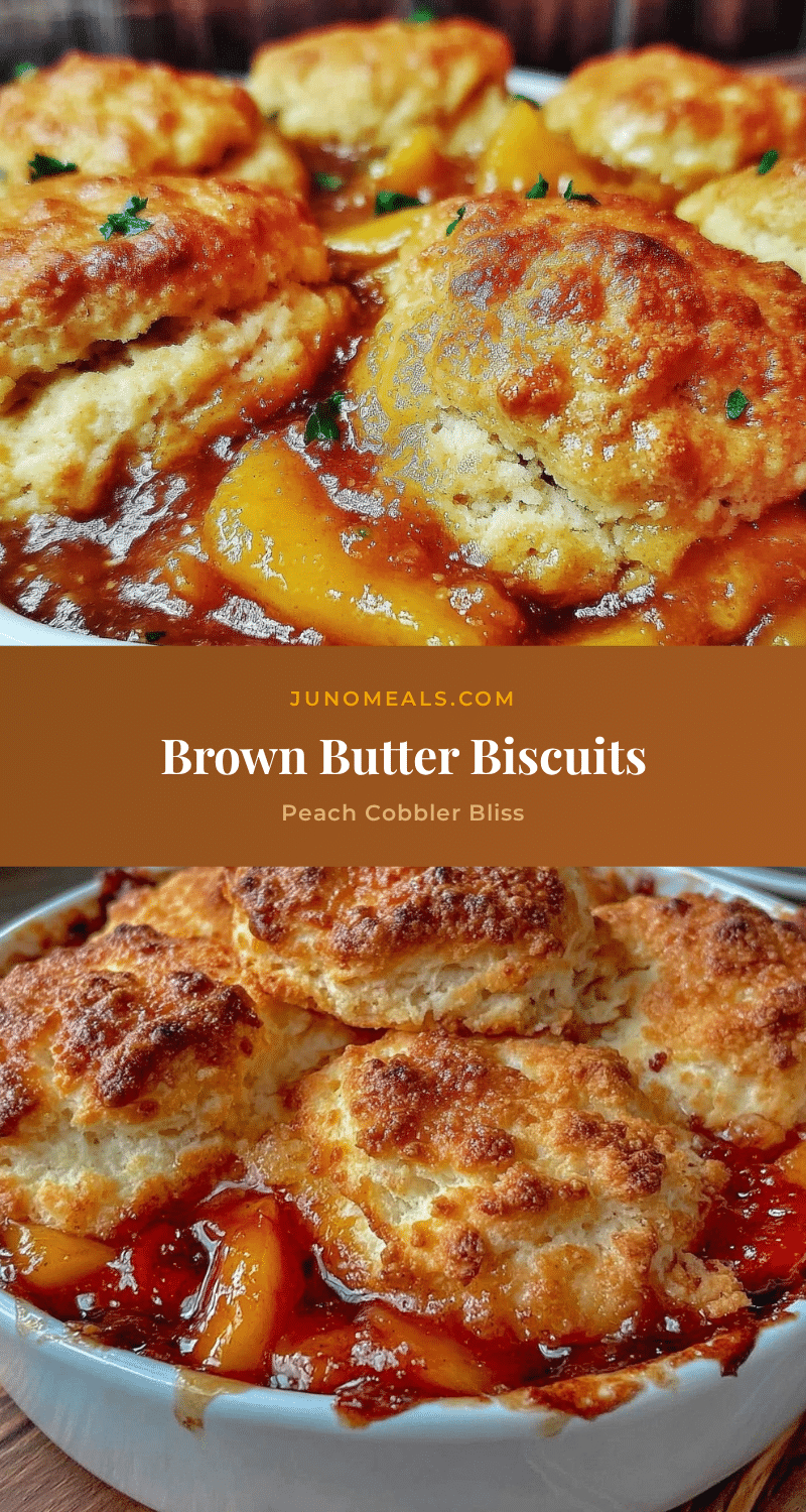 peach cobbler with brown butter biscuits recipe