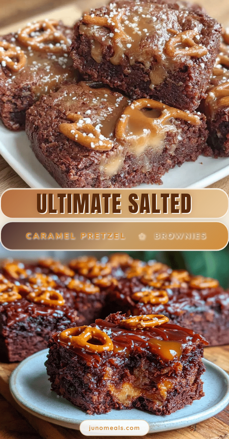 salted caramel pretzel brownies recipe