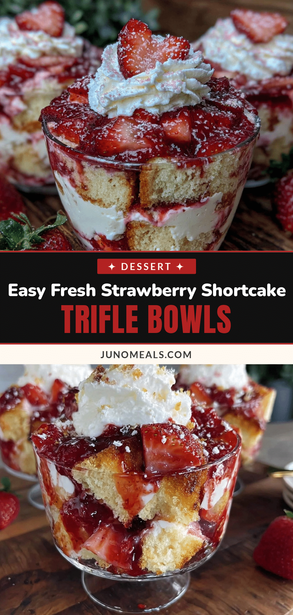 strawberry shortcake trifle bowls recipe