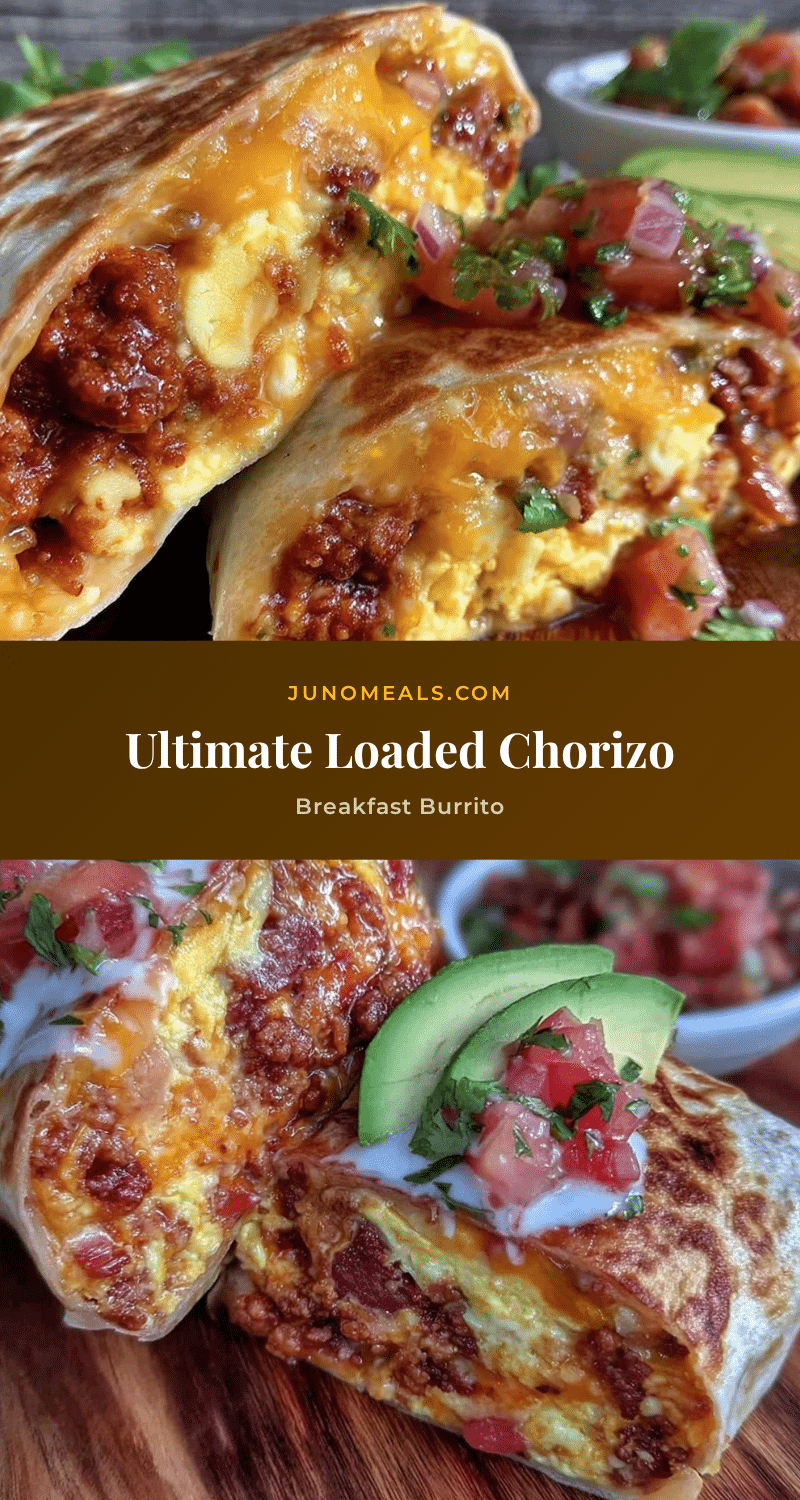Ultimate Loaded Chorizo Breakfast Burrito recipe