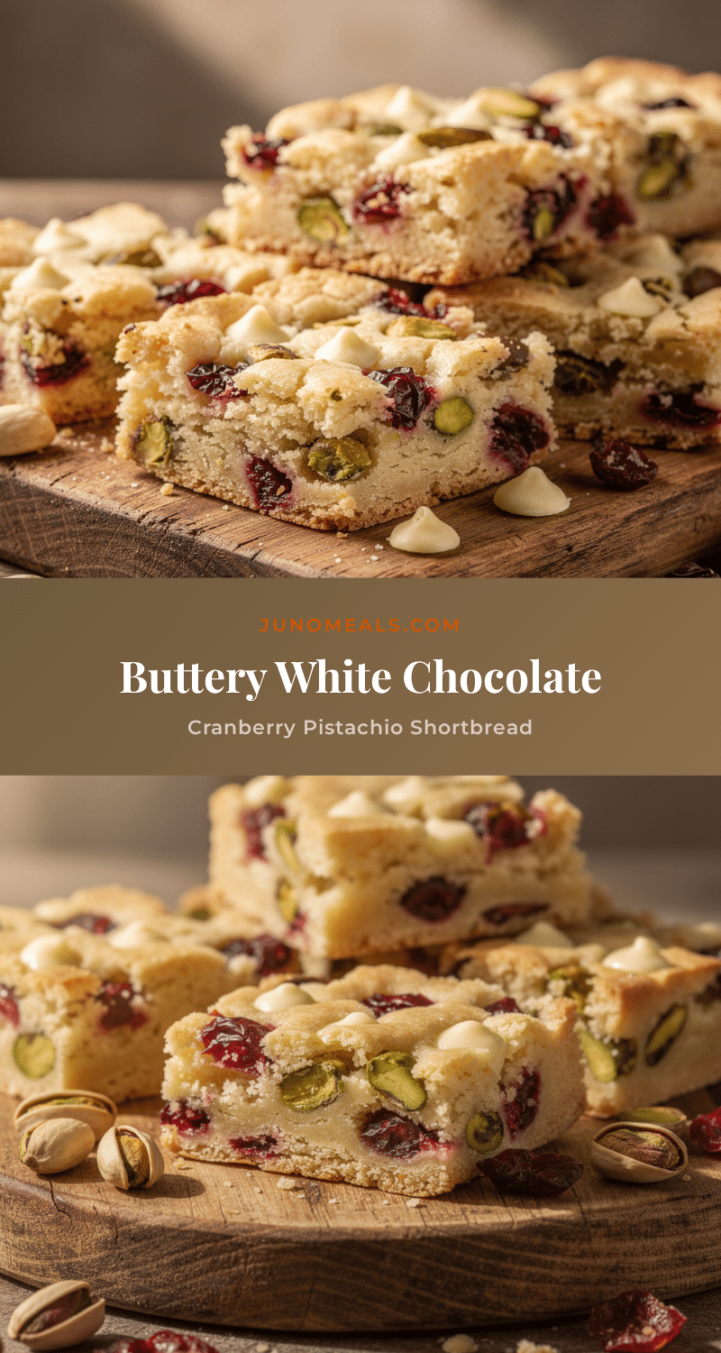 white chocolate cranberry pistachio shortbread recipe