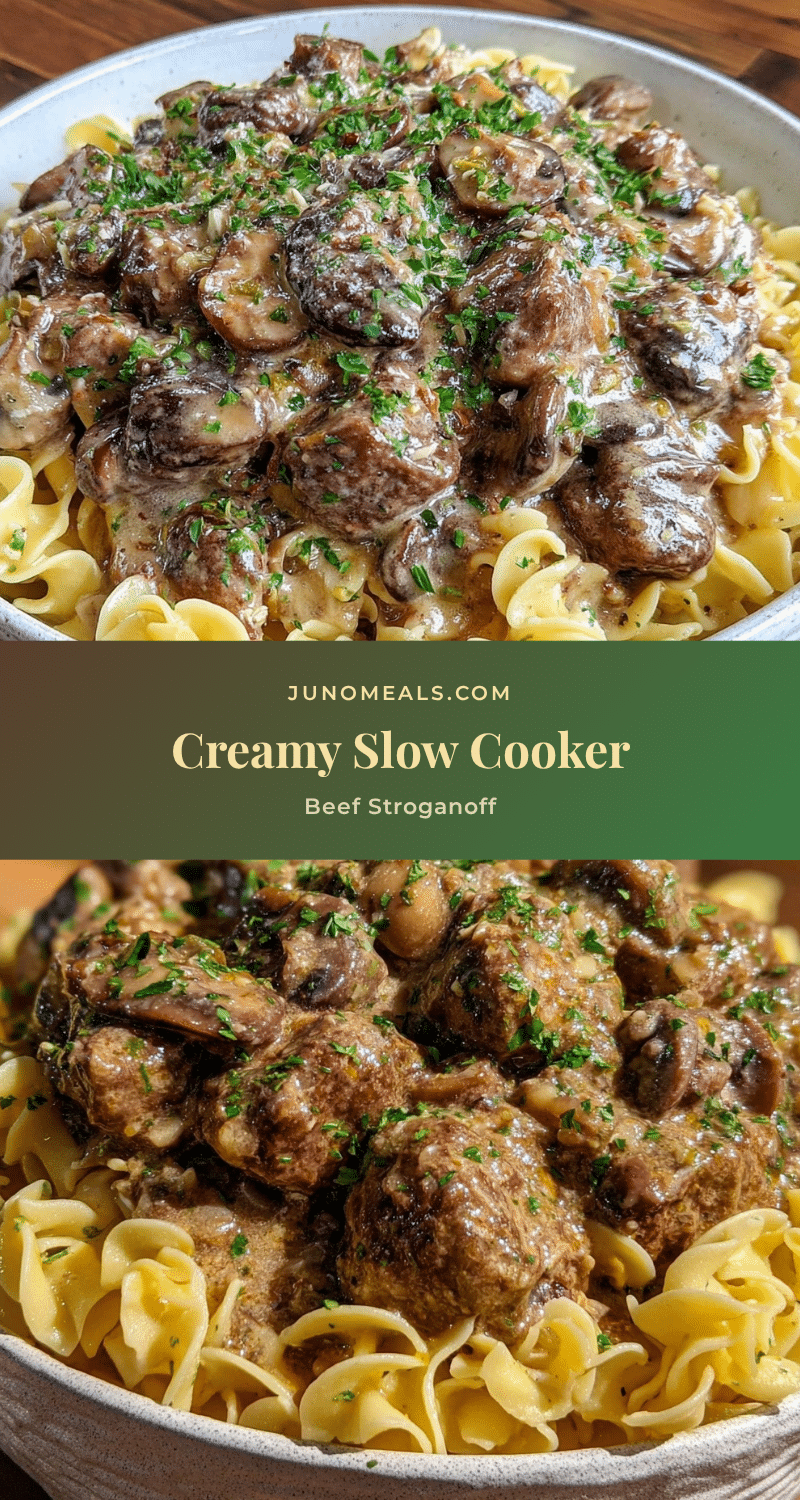 creamy slow cooker beef stroganoff recipe