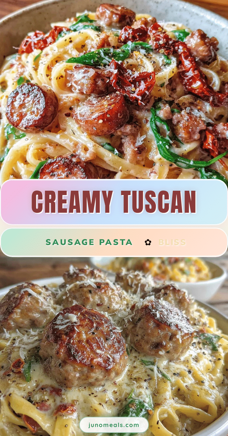 creamy tuscan sausage pasta recipe