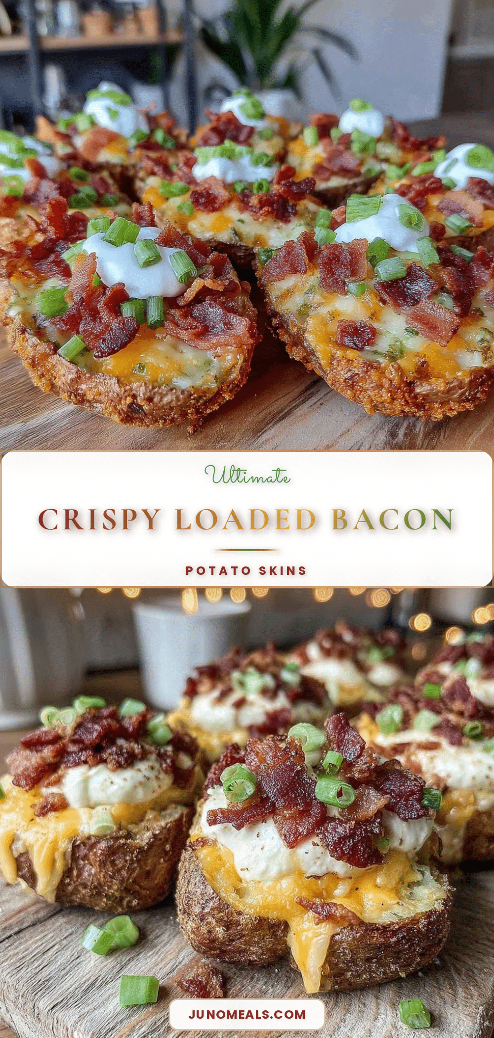 crispy loaded potato skins with bacon recipe
