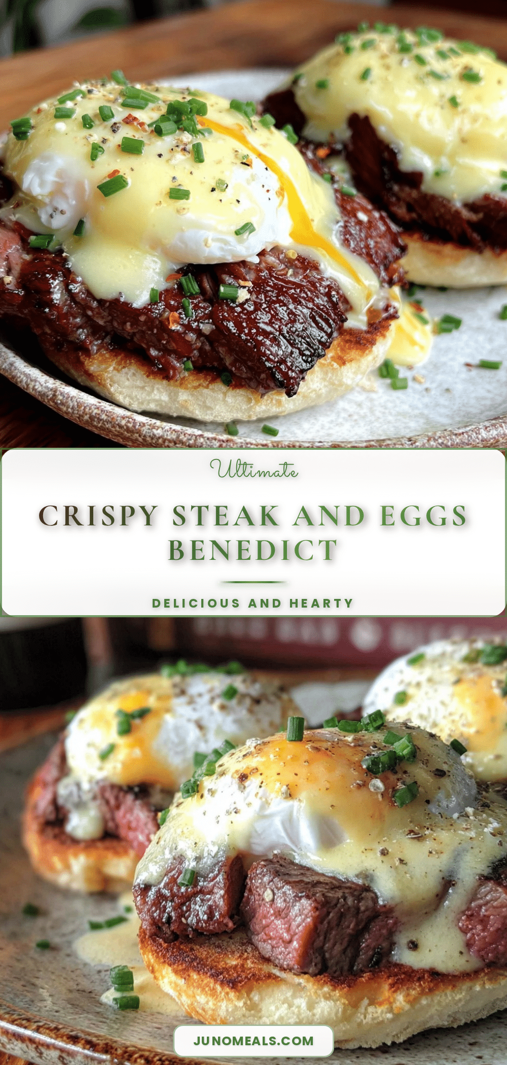 crispy ultimate steak and eggs benedict recipe