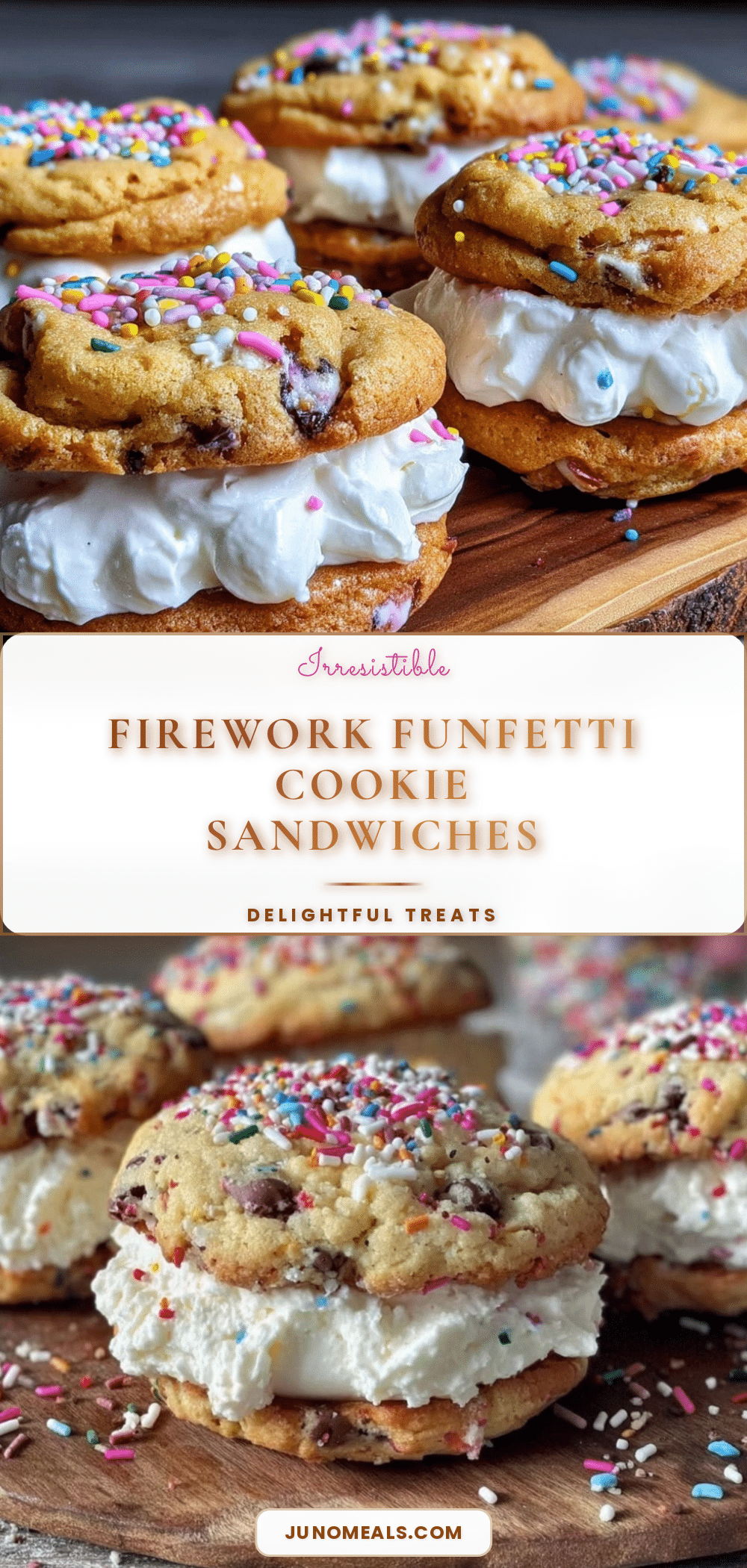 firework funfetti cookie sandwiches recipe