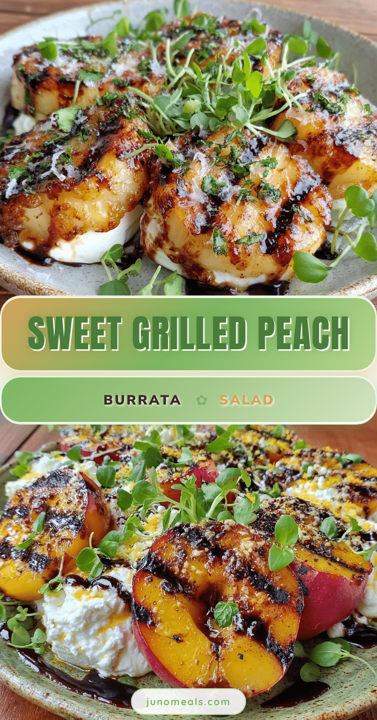 fresh grilled peach and burrata salad recipe