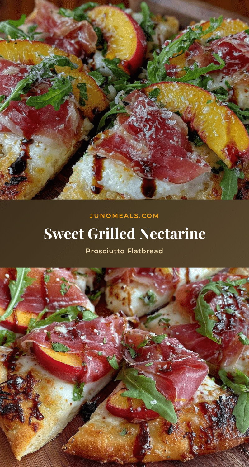 grilled nectarine and prosciutto flatbread pizza recipe