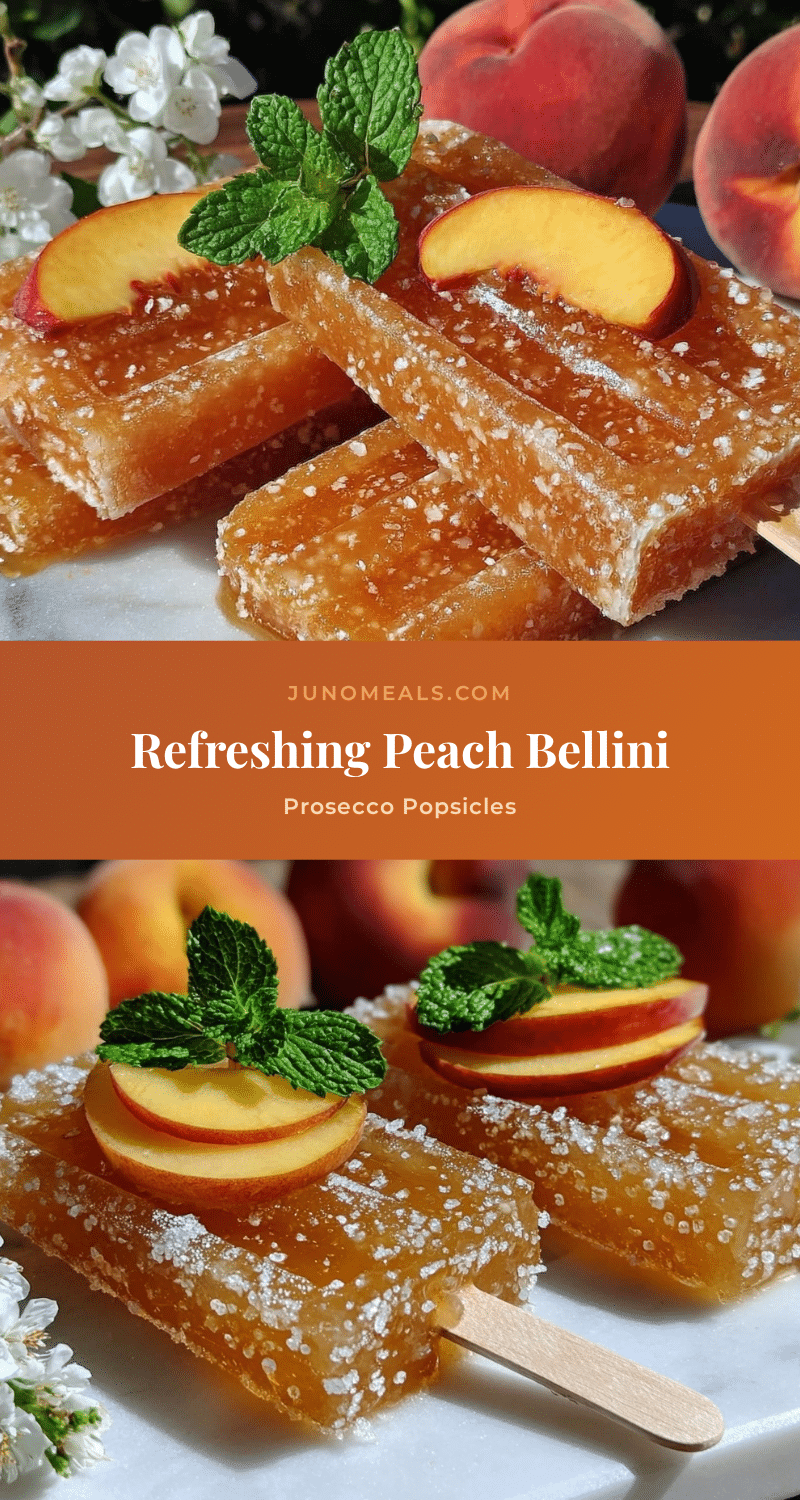 peach bellini popsicles recipe
