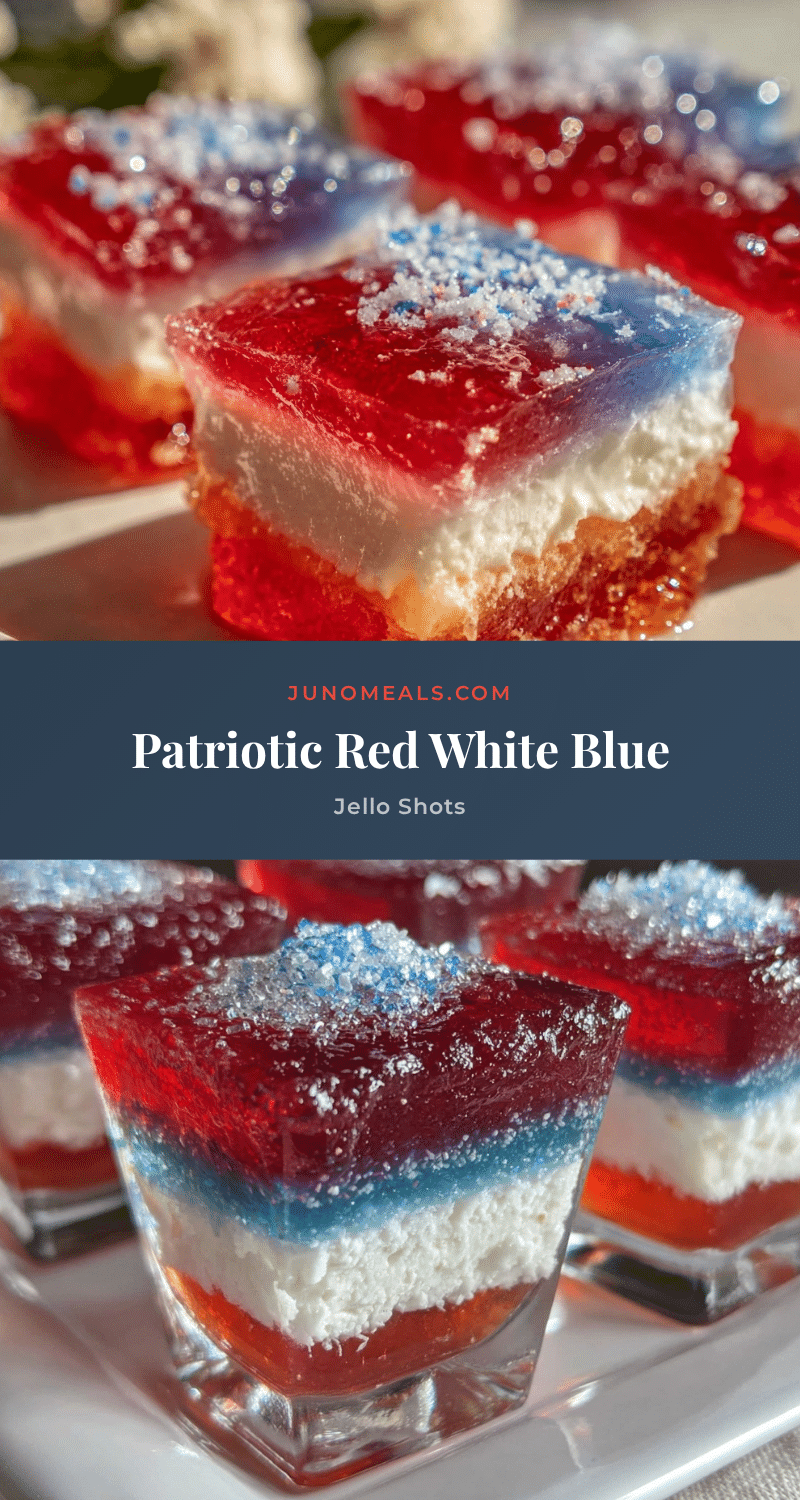 red white blue layered jello shots recipe