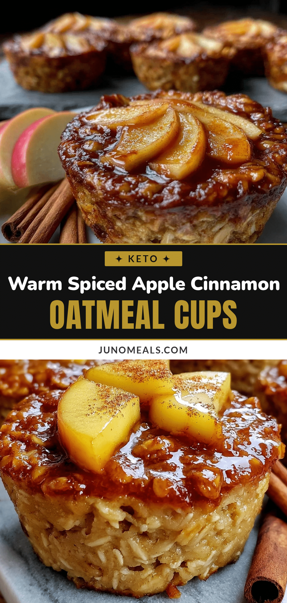apple cinnamon baked oatmeal cups recipe