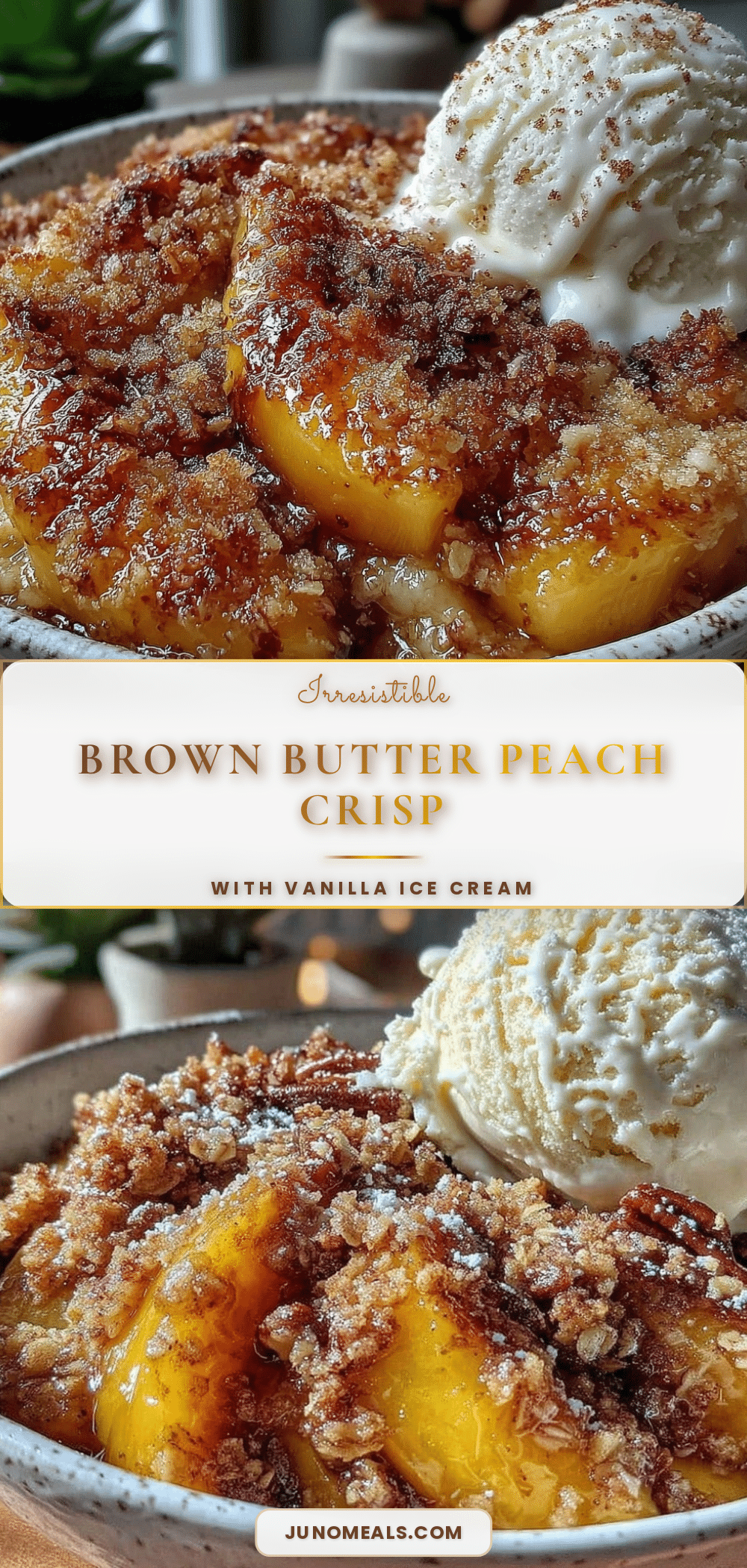 brown butter peach crisp recipe