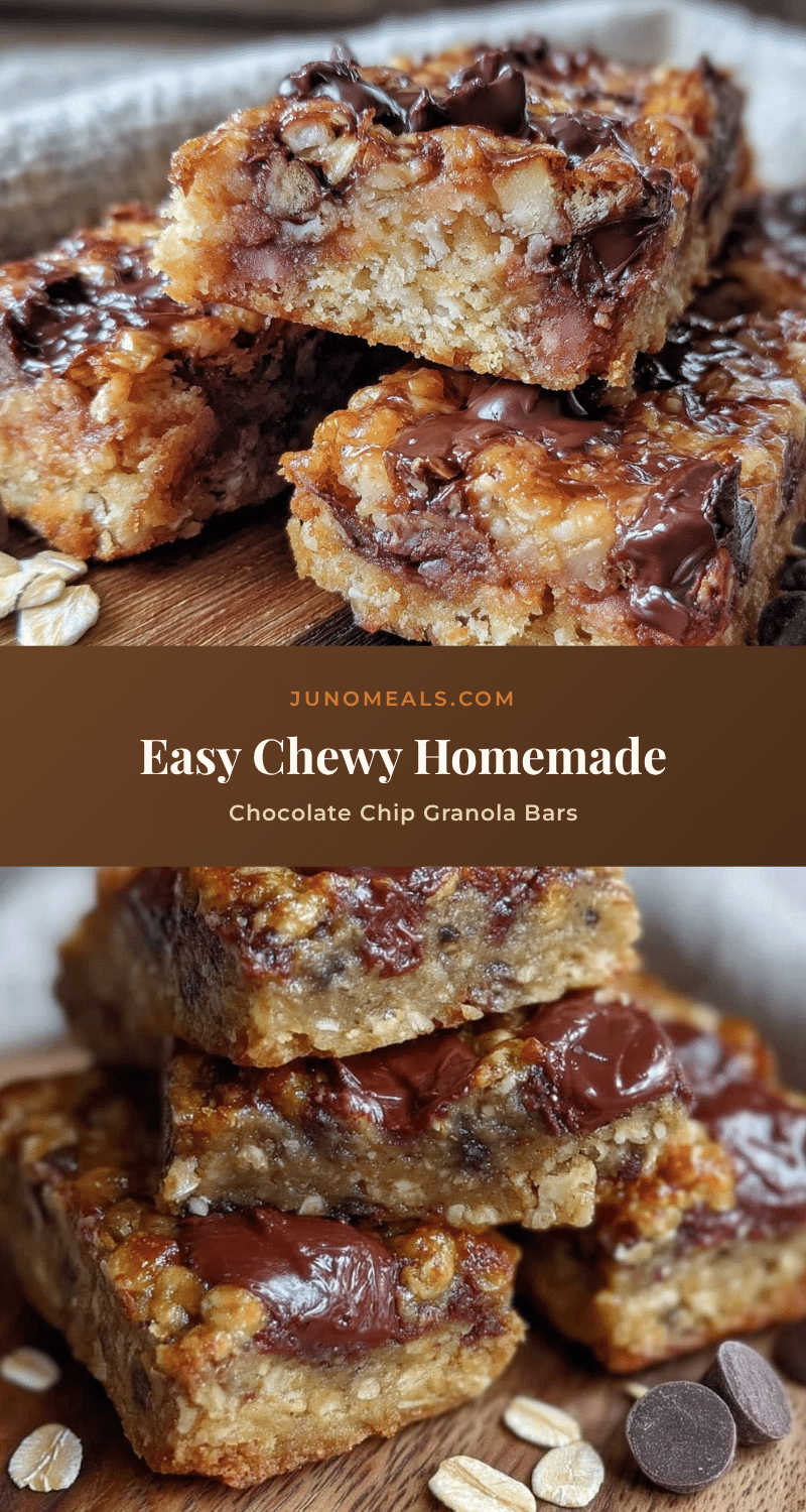 chewy homemade chocolate chip granola bars recipe