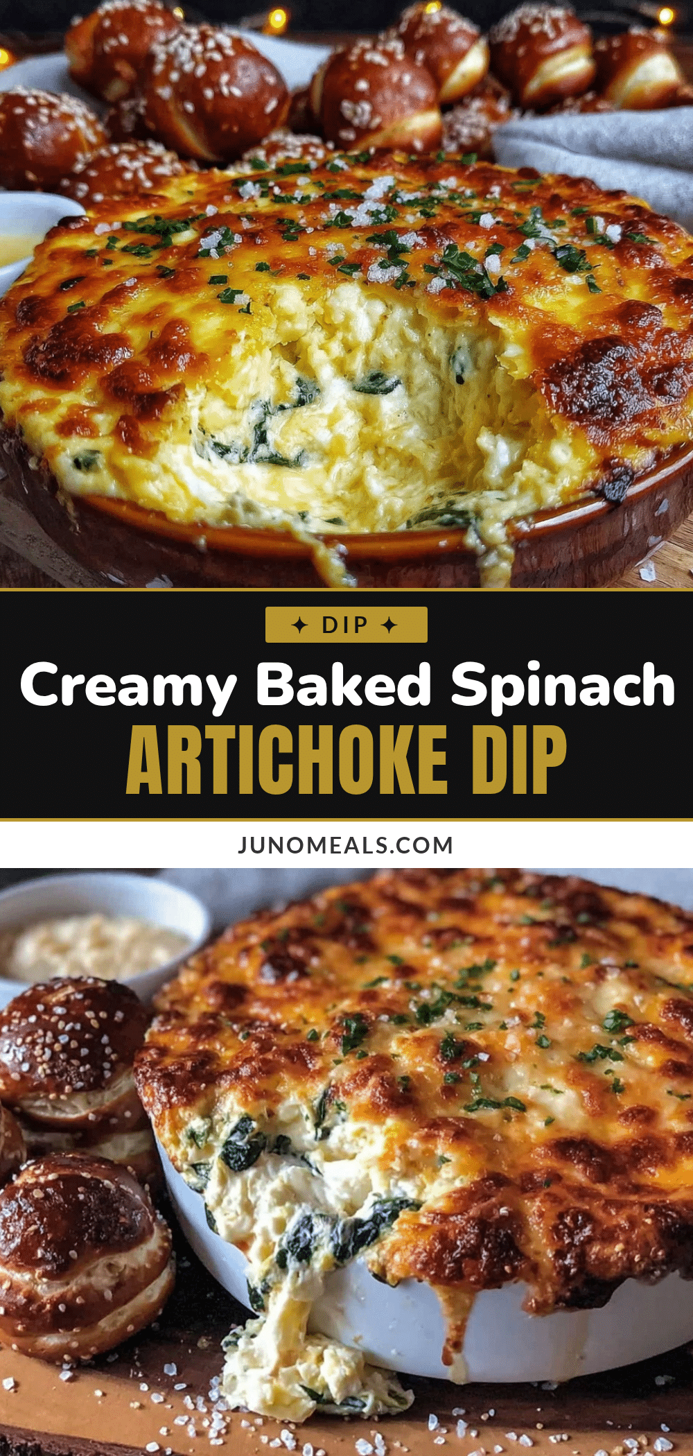 creamy baked spinach artichoke dip recipe