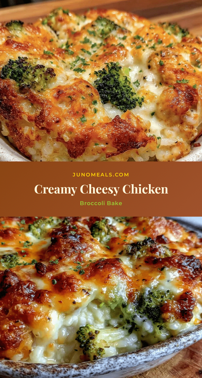 creamy cheesy chicken and broccoli rice bake recipe