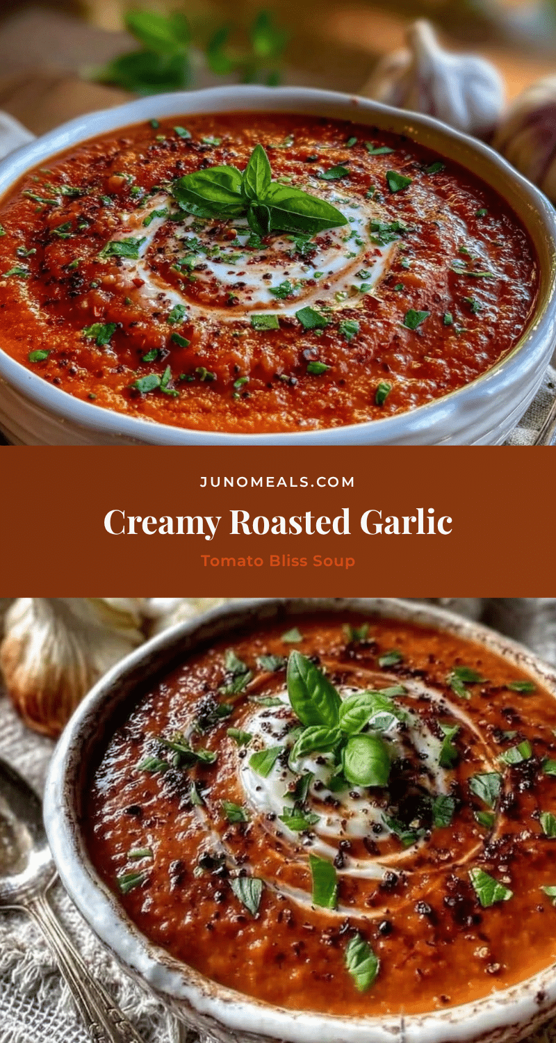 creamy roasted garlic tomato soup recipe