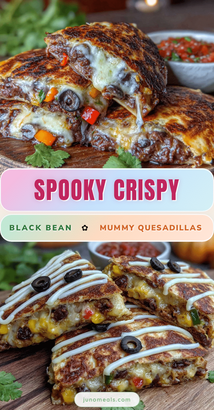 crispy black bean mummy quesadillas recipe
