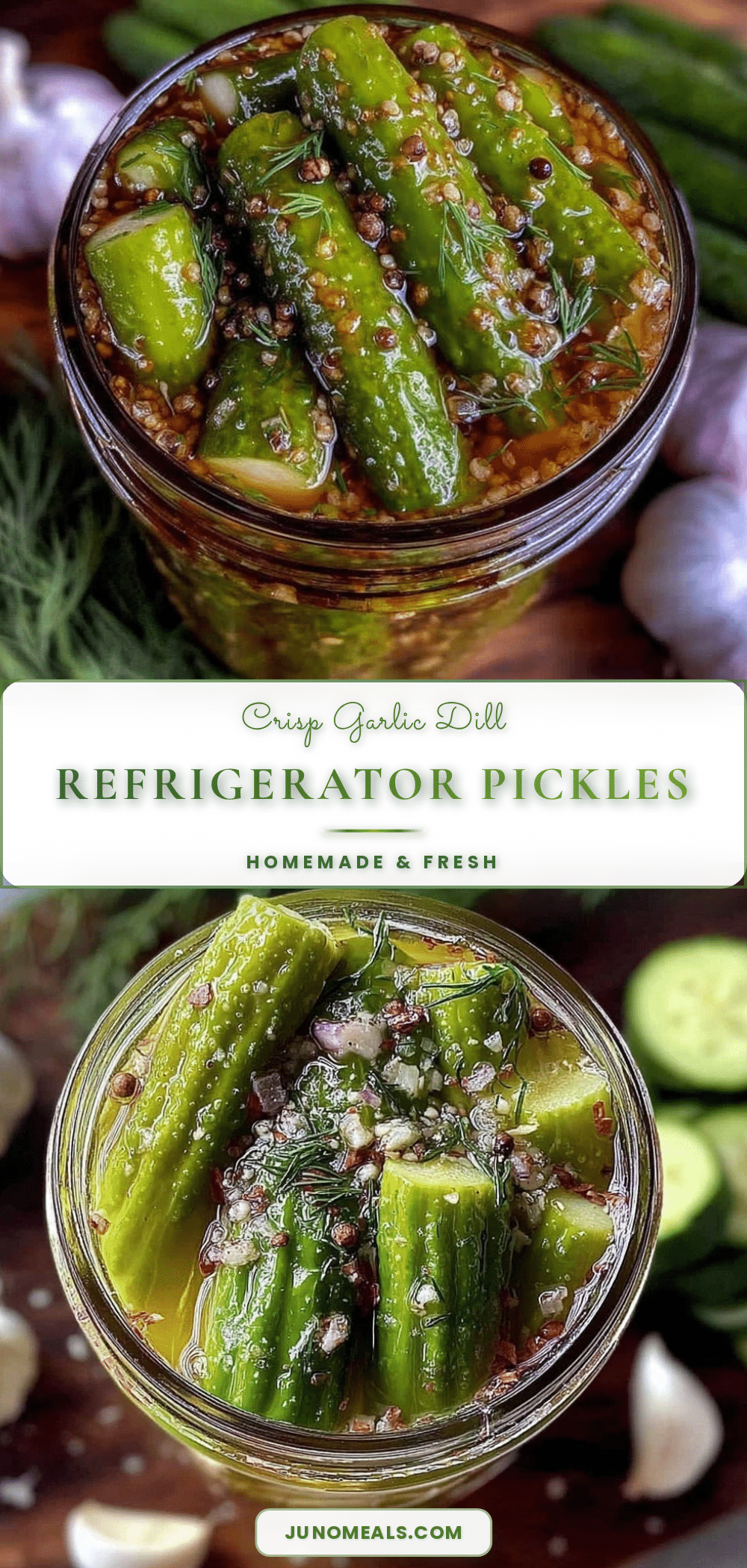 crispy garlic dill refrigerator pickles recipe