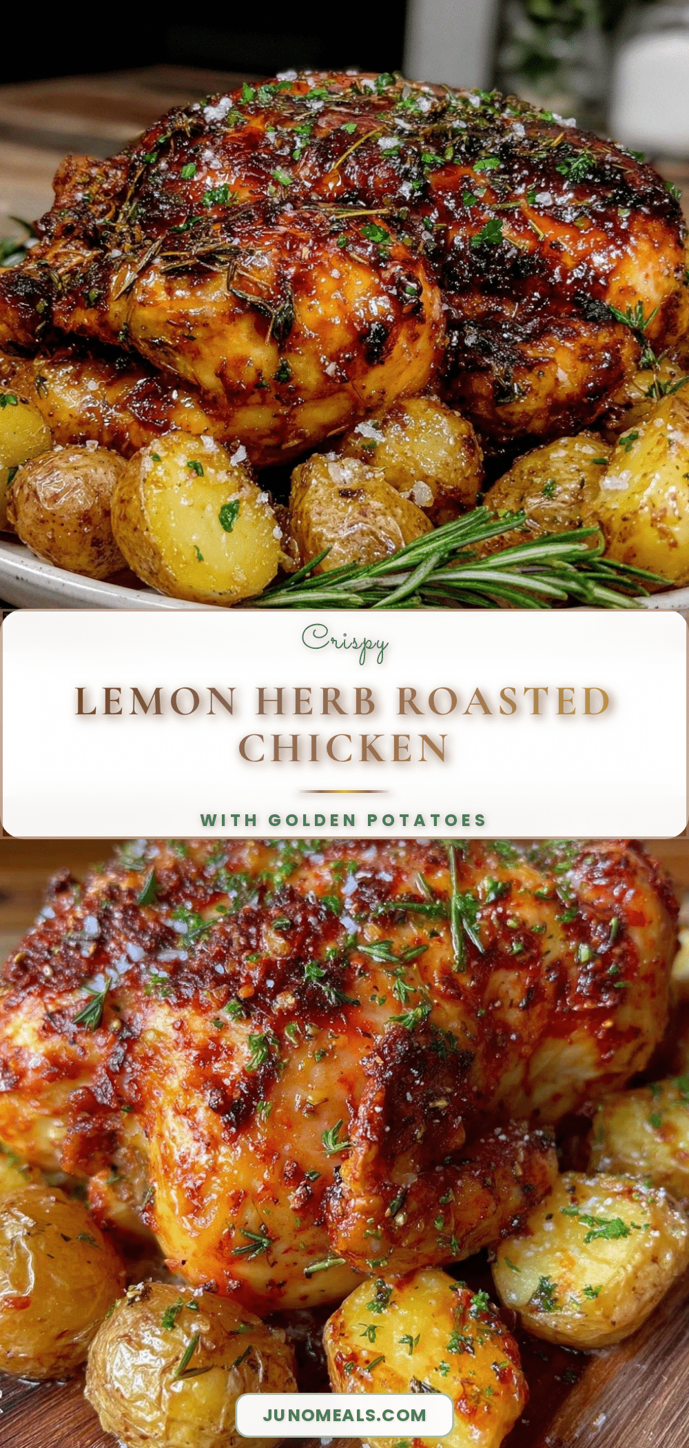 crispy lemon herb roasted chicken recipe
