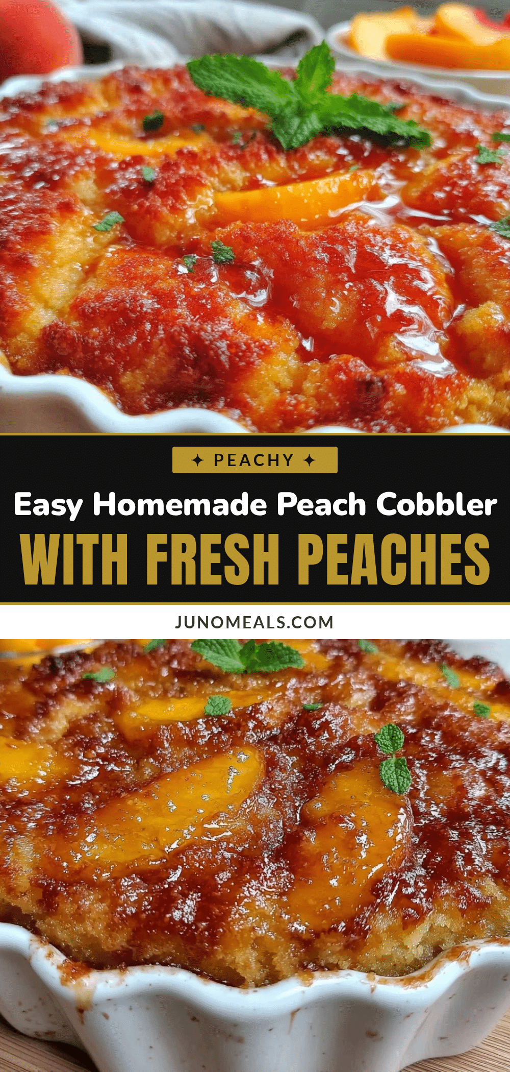easy homemade peach cobbler recipe