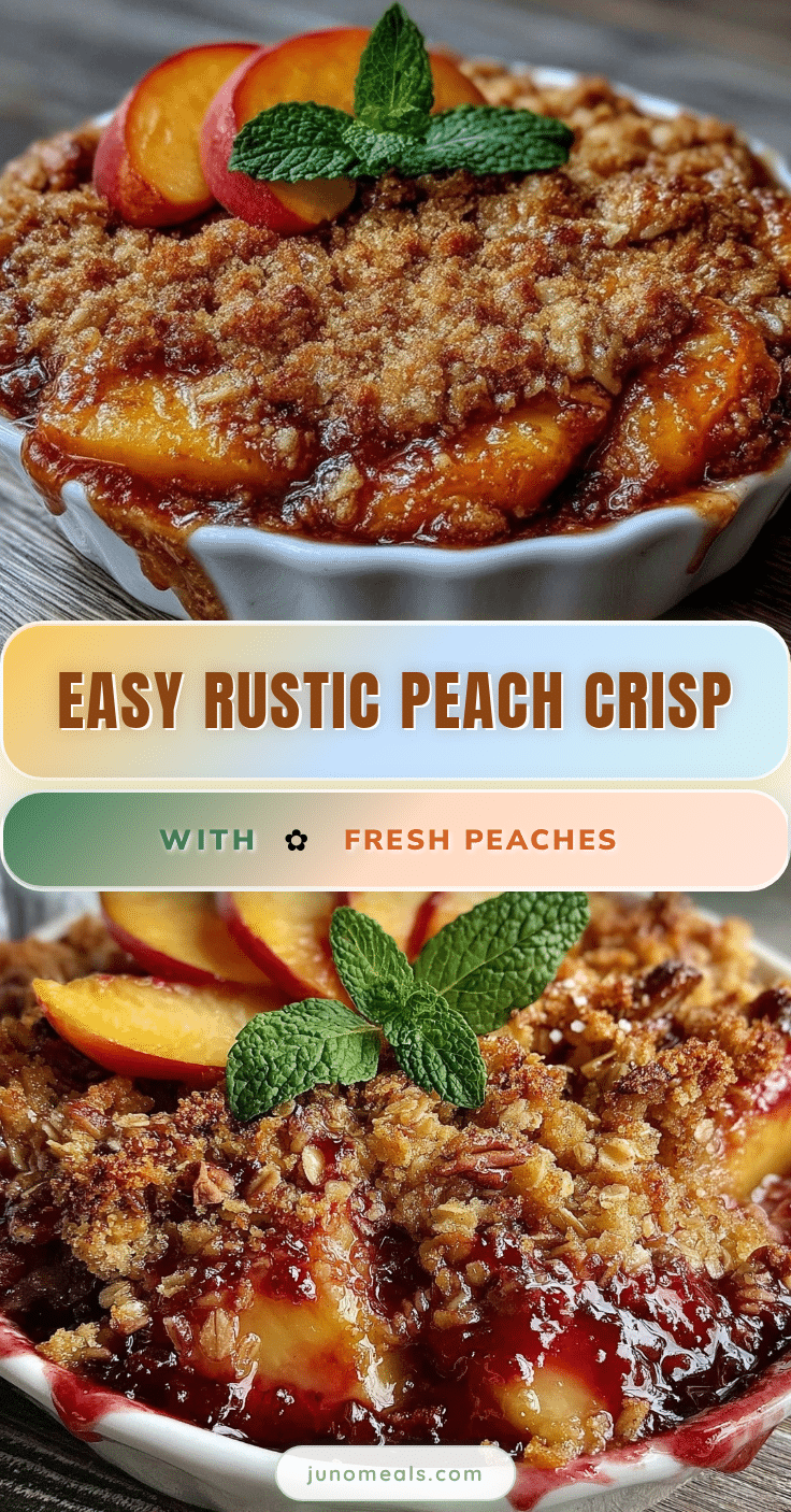 easy rustic peach crisp recipe