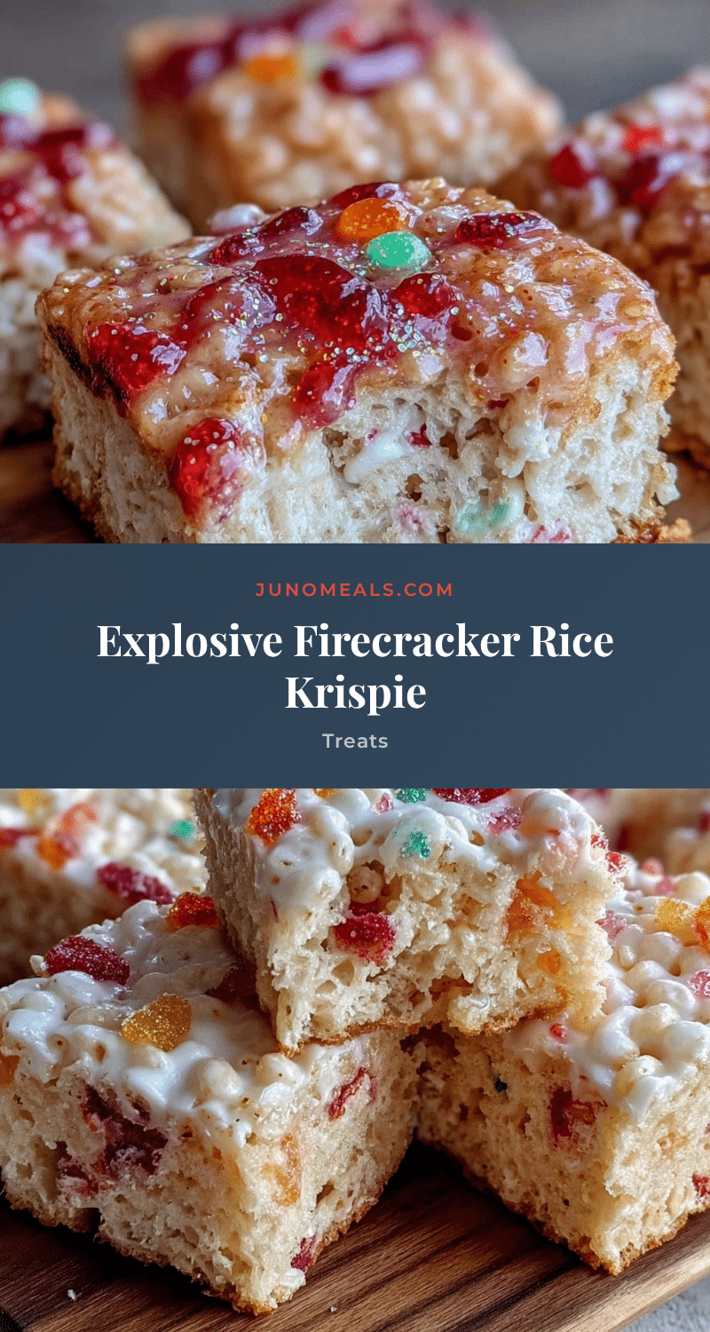 Explosive Firecracker Rice Krispie Treats recipe