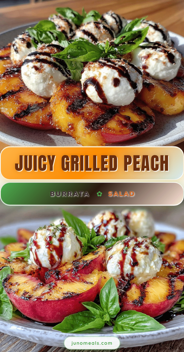 fresh grilled peach and burrata salad recipe