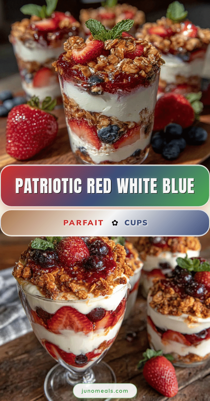fresh red white and blue parfait cups recipe