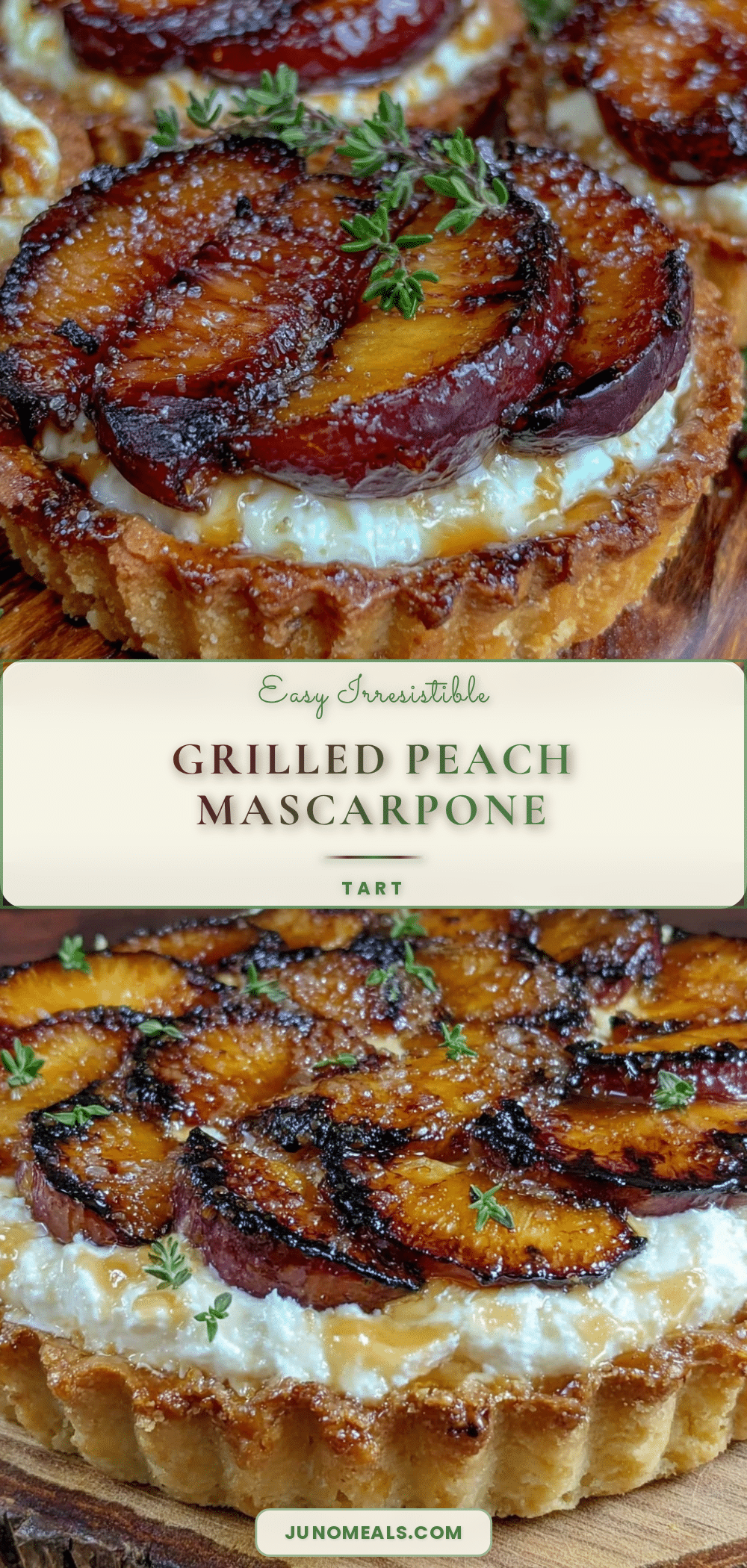 grilled peach mascarpone tart recipe