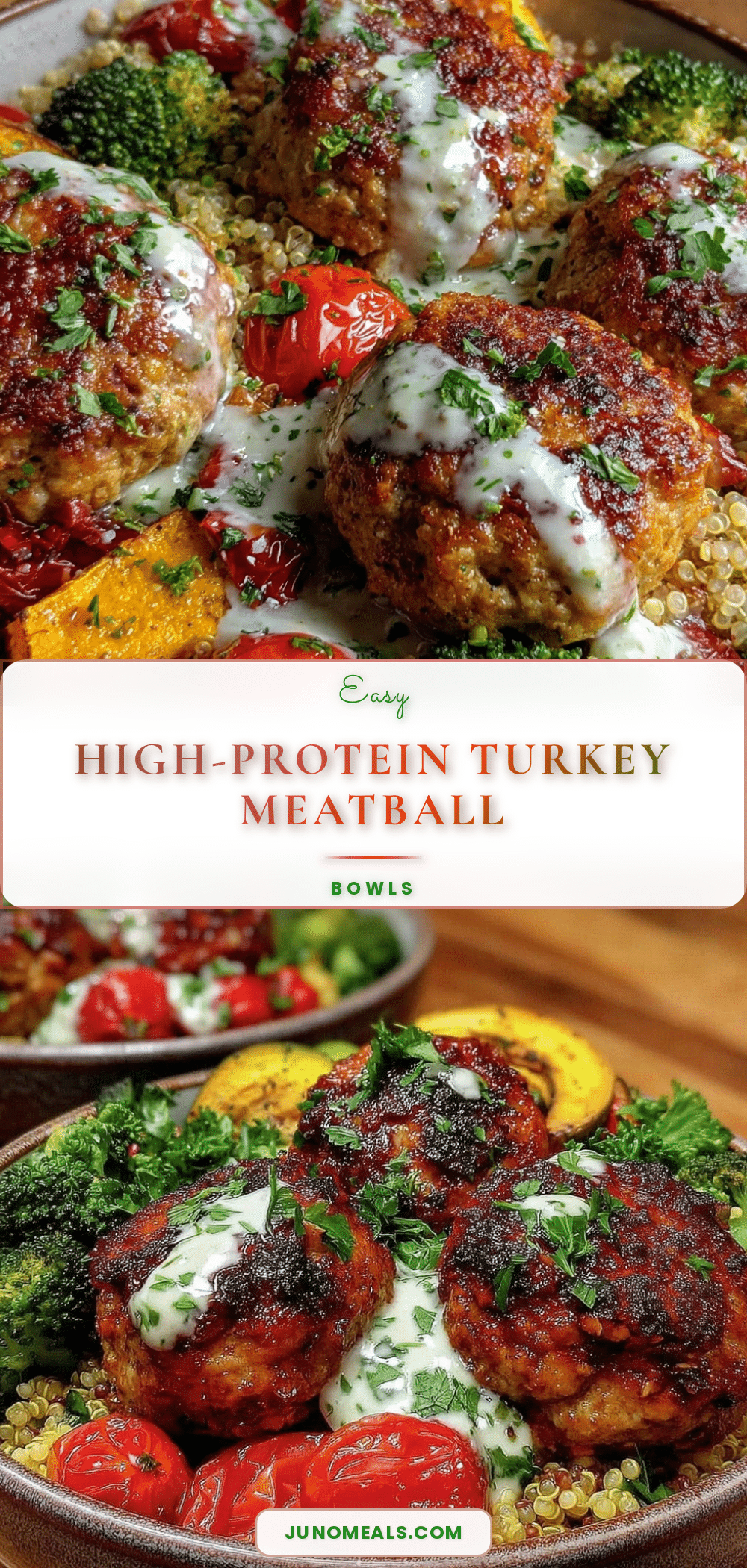 high-protein turkey meatball bowls recipe