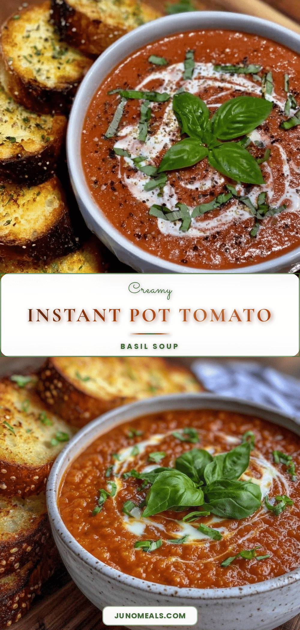 Instant Pot tomato basil soup recipe